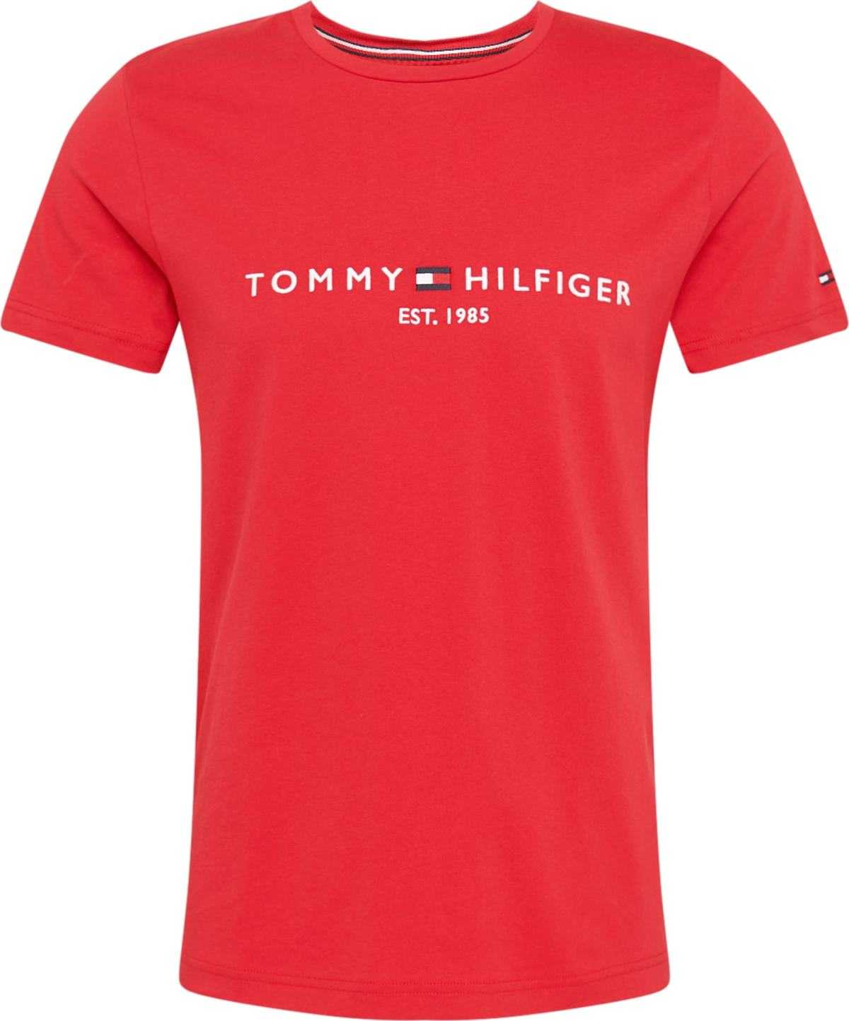 TOMMY HILFIGER Tričko námořnická modř / červená / bílá