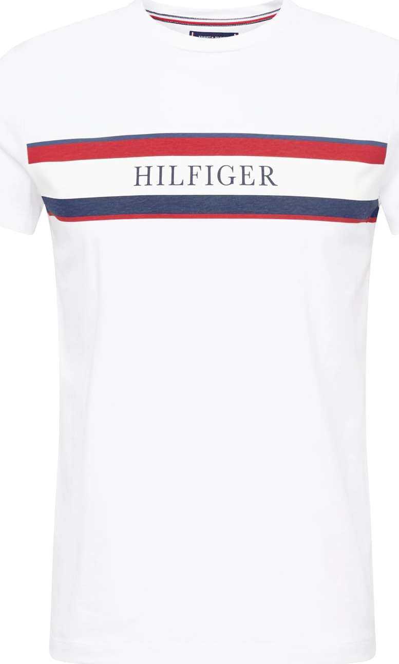 TOMMY HILFIGER Tričko námořnická modř / červená / bílá