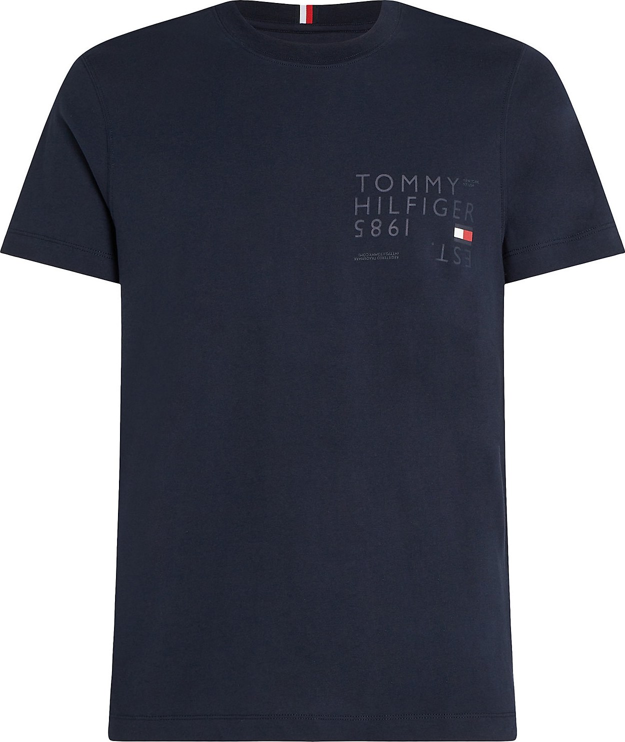 TOMMY HILFIGER Tričko noční modrá / červená / bílá