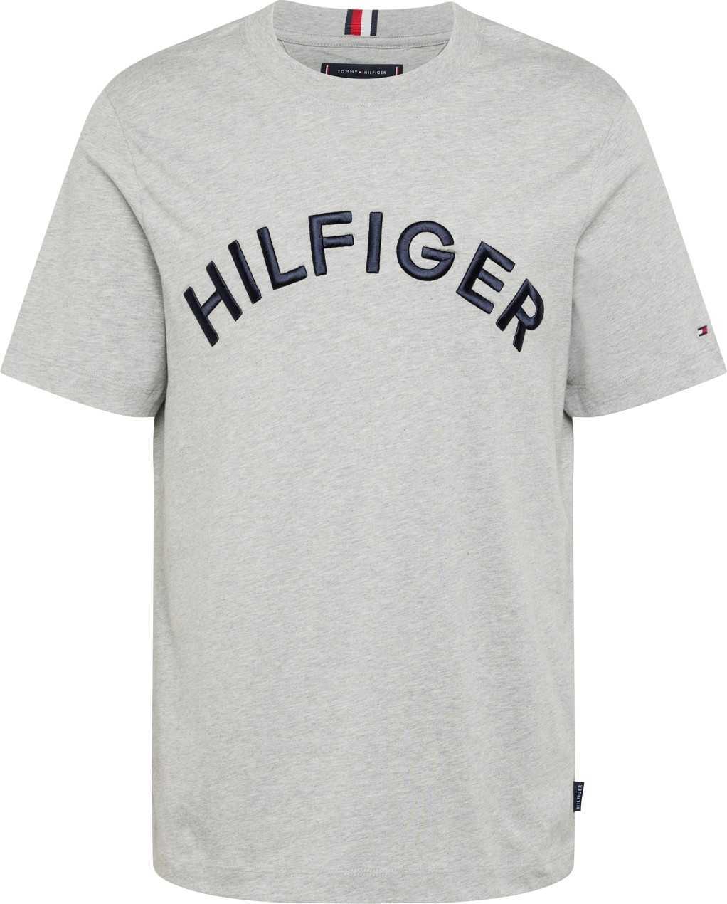 TOMMY HILFIGER Tričko noční modrá / šedý melír