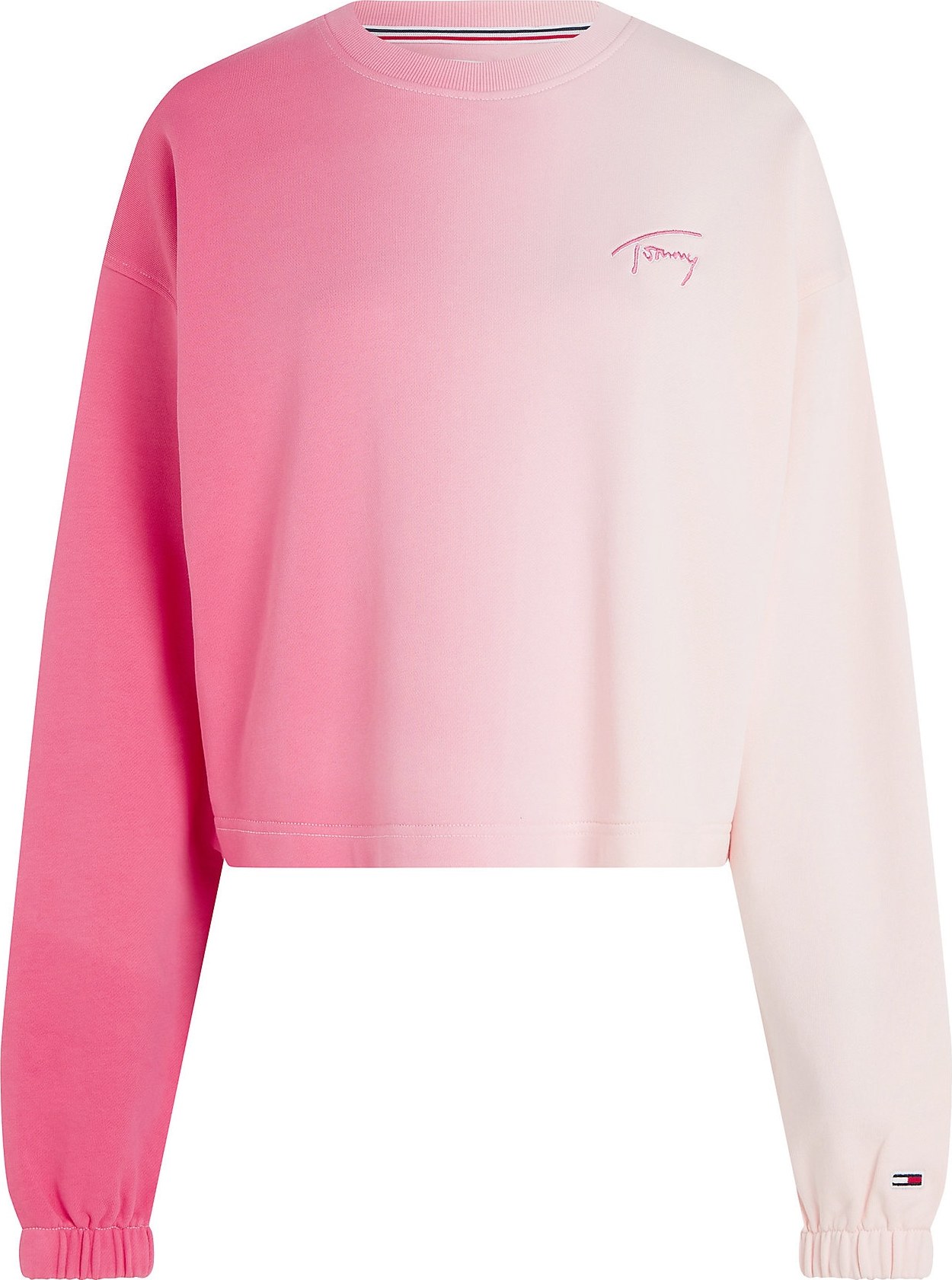 Tommy Jeans Mikina béžová / námořnická modř / pink / červená / bílá