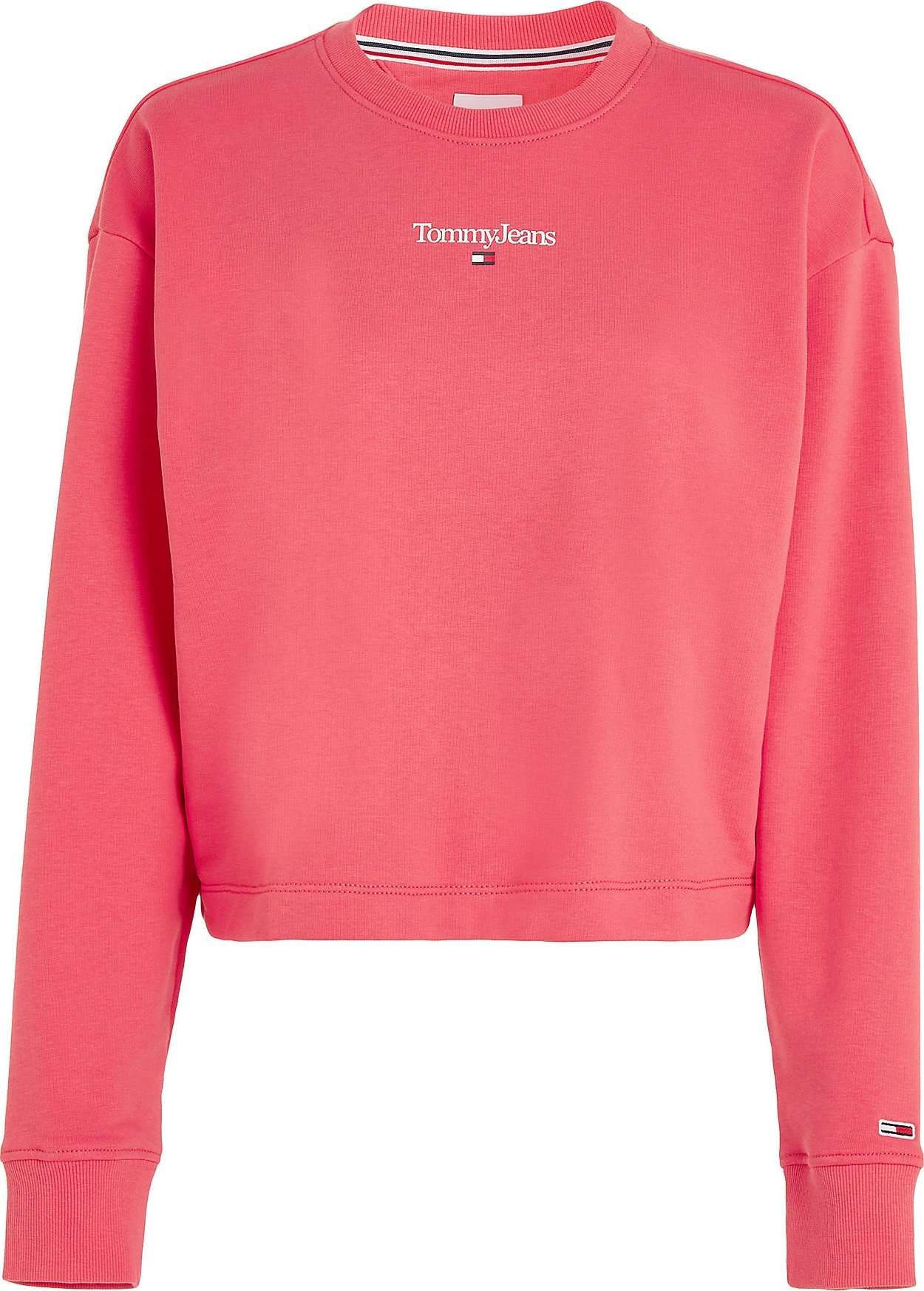 Tommy Jeans Mikina námořnická modř / pink / červená / bílá