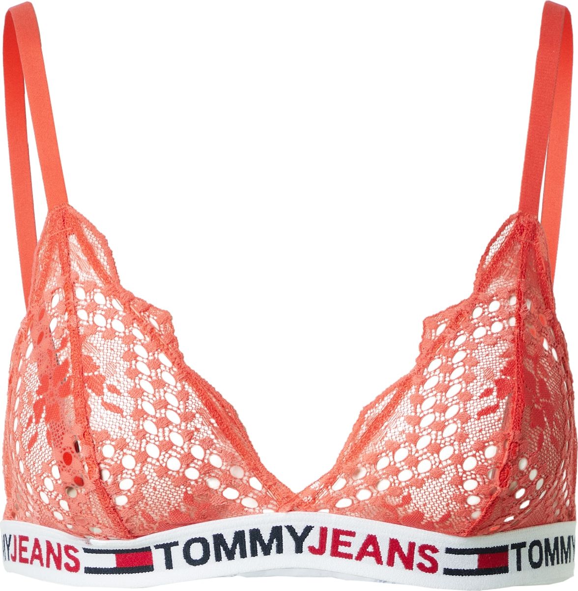 Tommy Jeans Podprsenka námořnická modř / korálová / červená / bílá