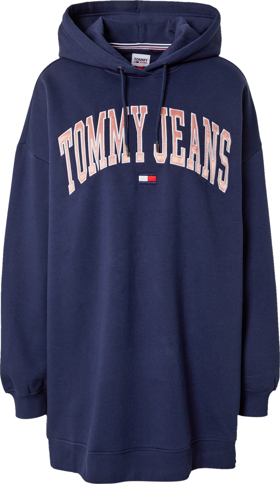 Tommy Jeans Šaty námořnická modř / starorůžová / červená / bílá