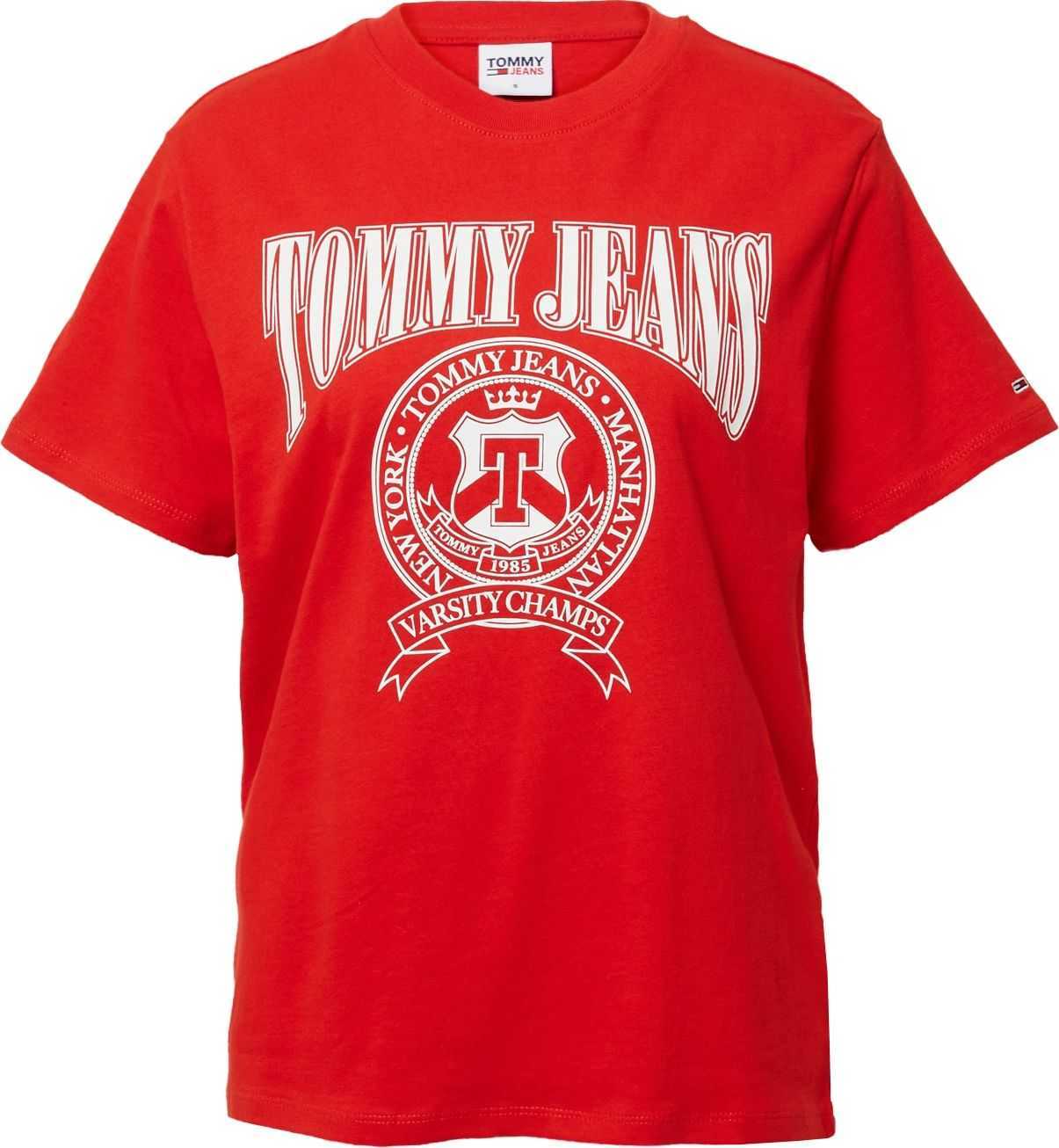 Tommy Jeans Tričko námořnická modř / červená / bílá