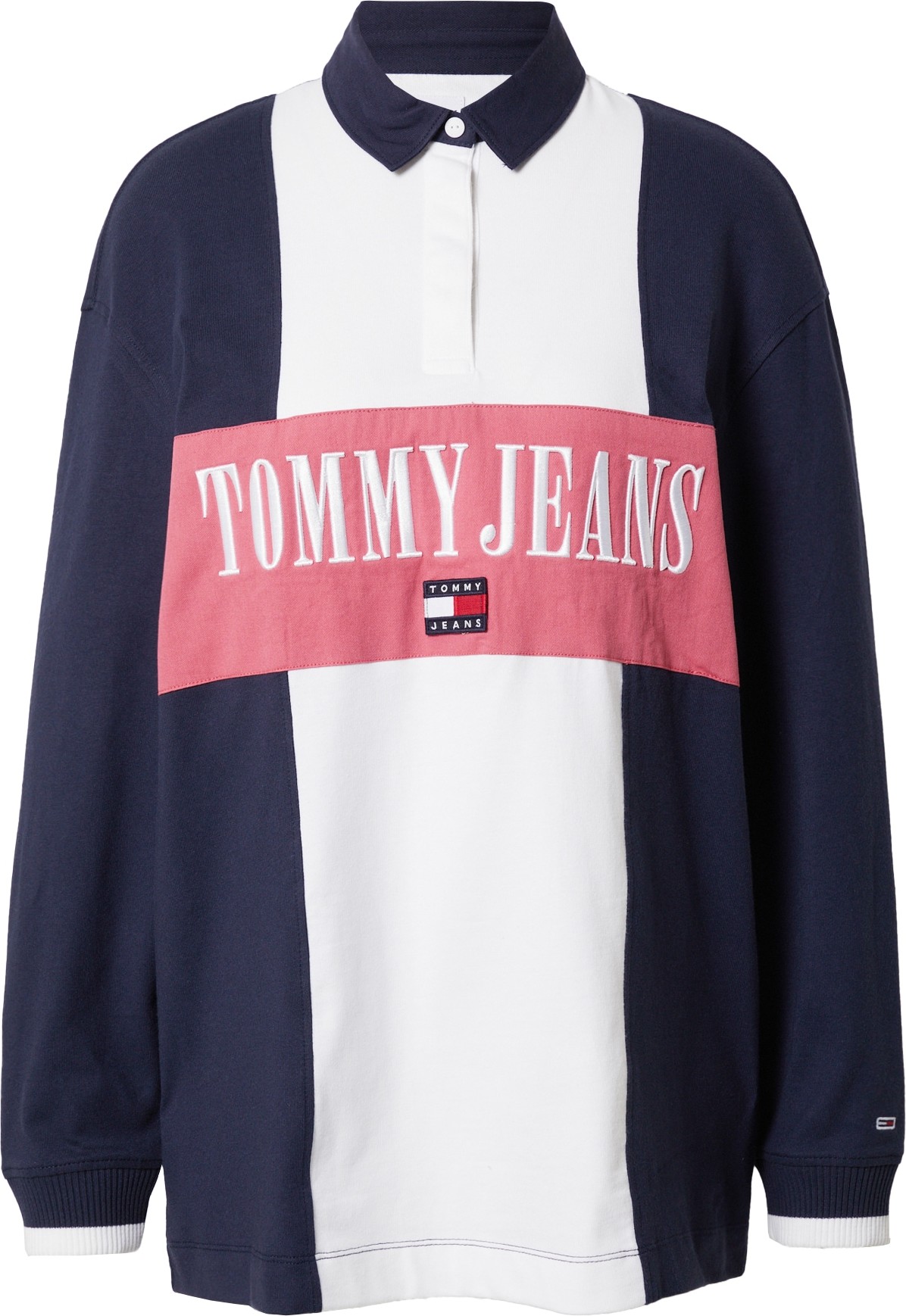 Tommy Jeans Tričko námořnická modř / červená / melounová / bílá