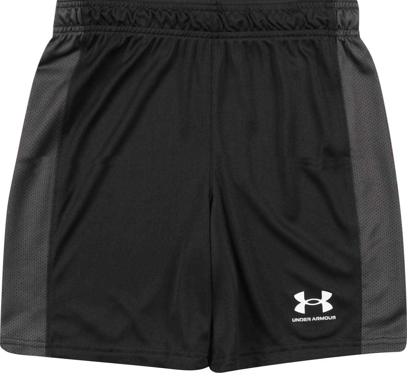 UNDER ARMOUR Sportovní kalhoty 'Challenger' šedá / černá / bílá