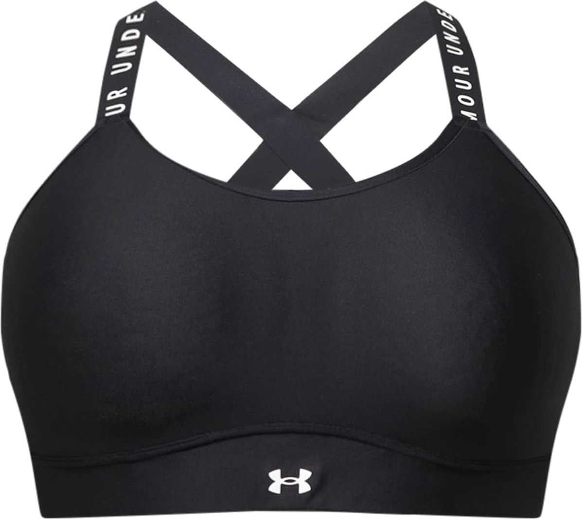 UNDER ARMOUR Sportovní podprsenka černá / bílá