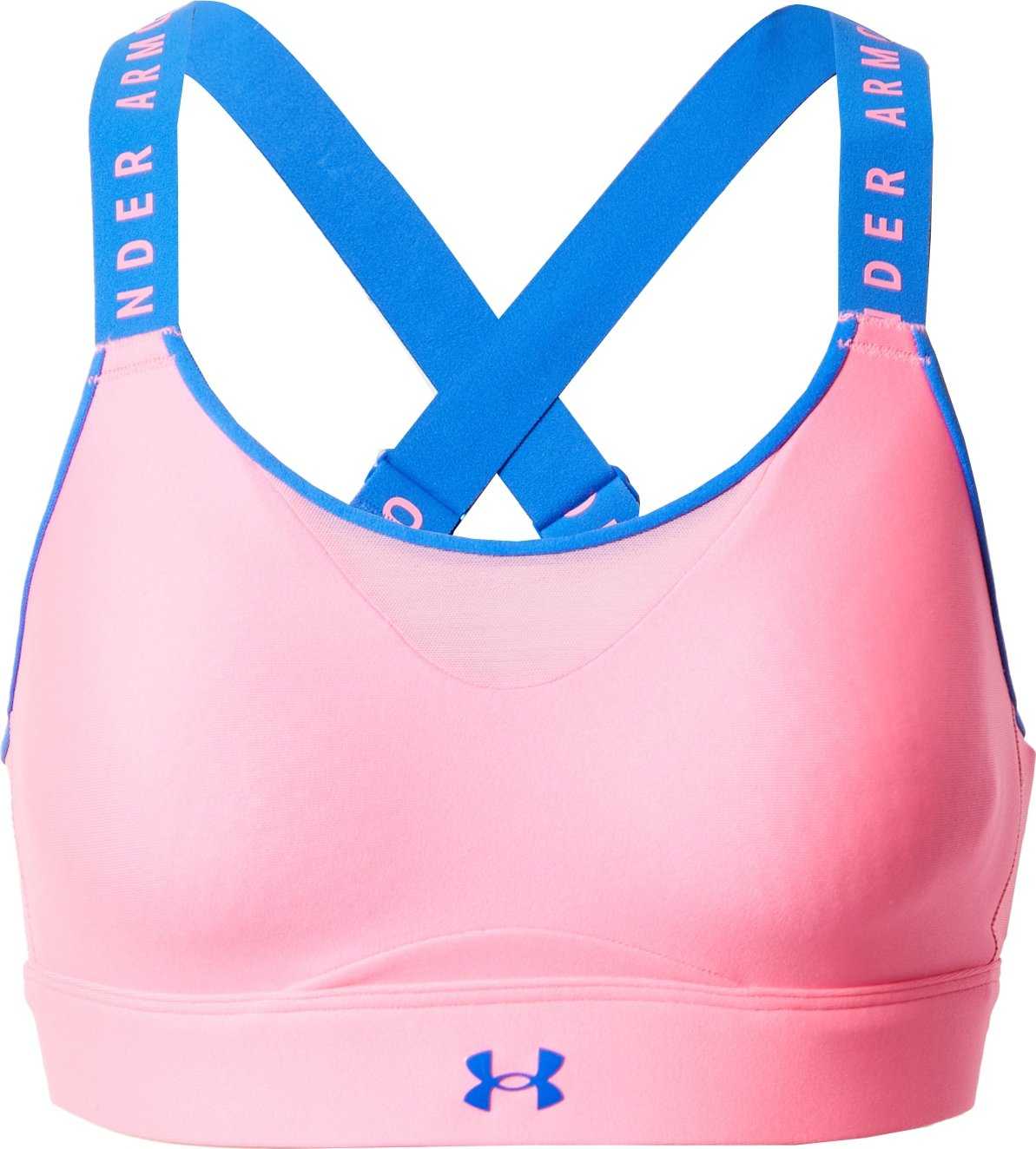 UNDER ARMOUR Sportovní podprsenka 'Infinity High' nebeská modř / světle růžová