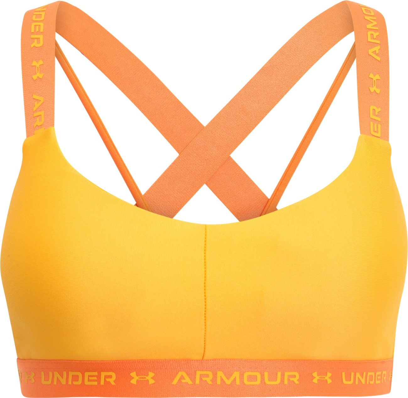 UNDER ARMOUR Sportovní podprsenka šafrán / oranžová