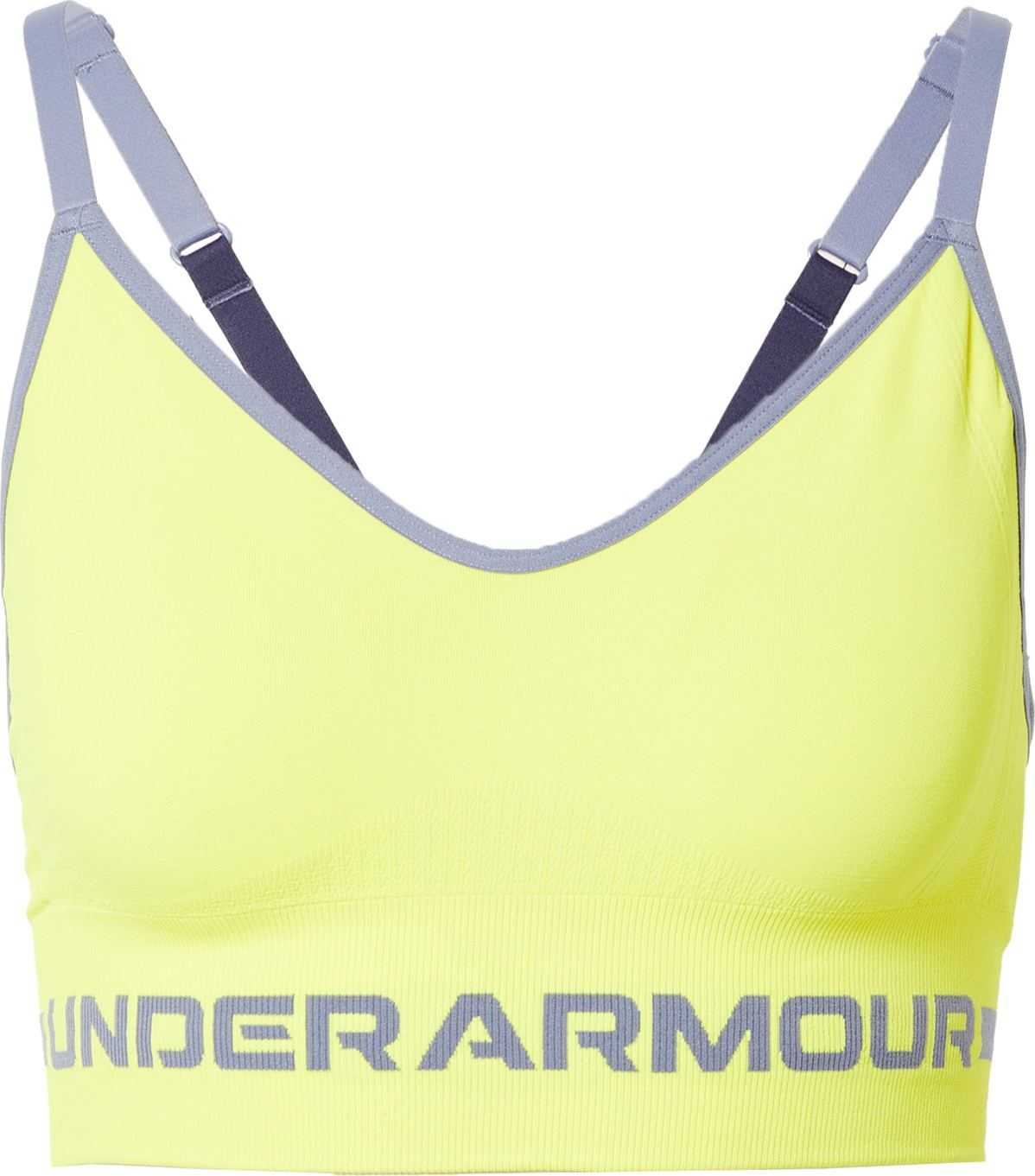 UNDER ARMOUR Sportovní podprsenka žlutá / šedá / černá