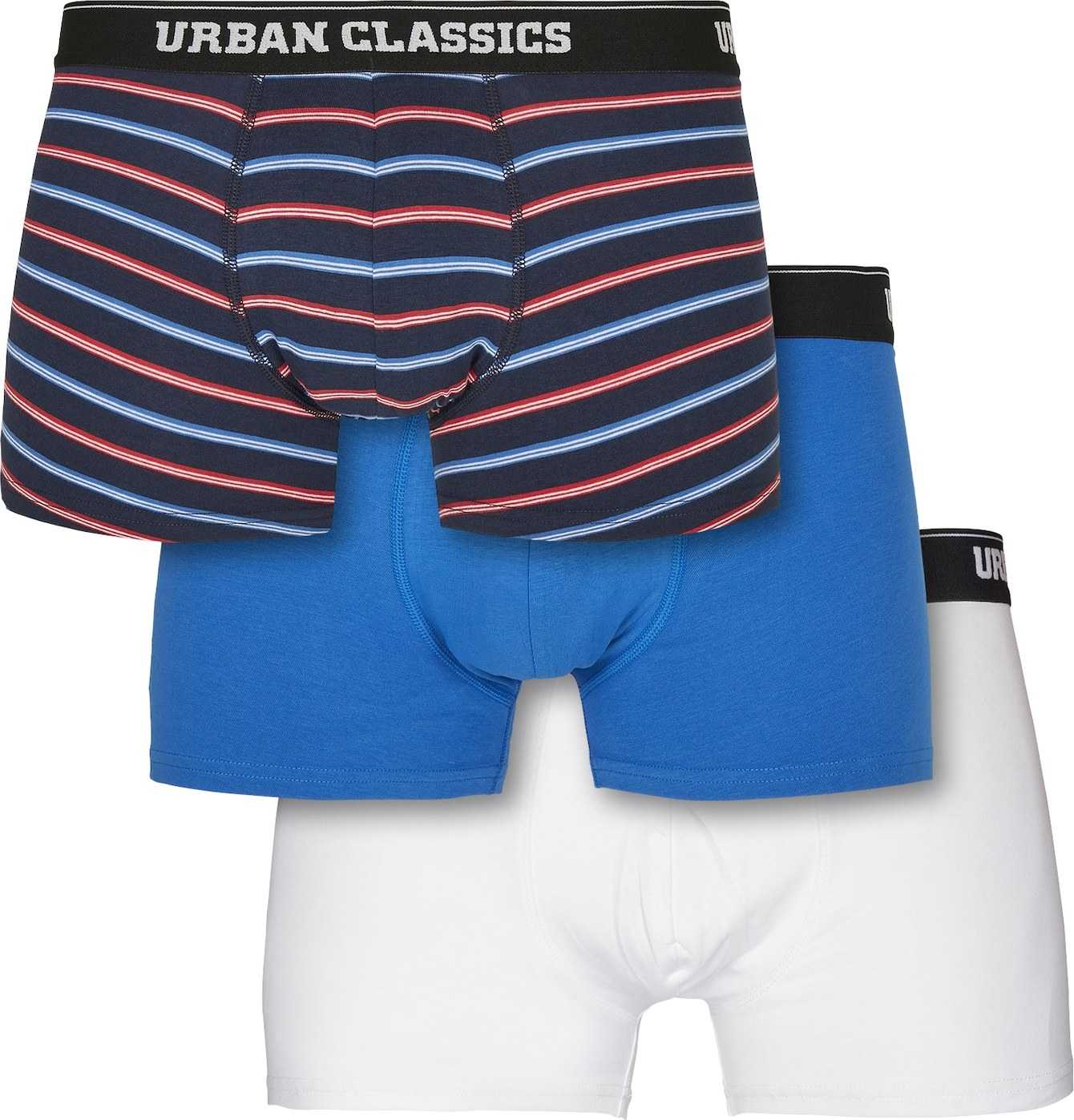 Urban Classics Boxerky námořnická modř / noční modrá / nebeská modř / červená / přírodní bílá