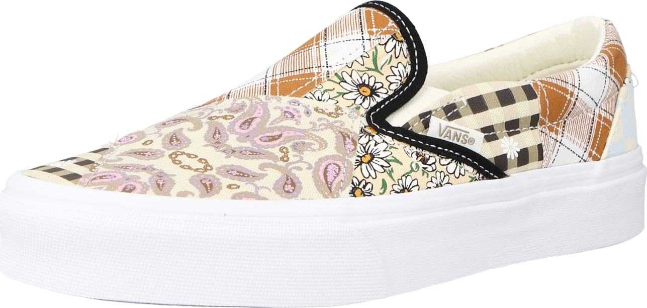 VANS Slip on boty 'UA Classics Slip-On' starobéžová / karamelová / světle fialová / černá / bílá