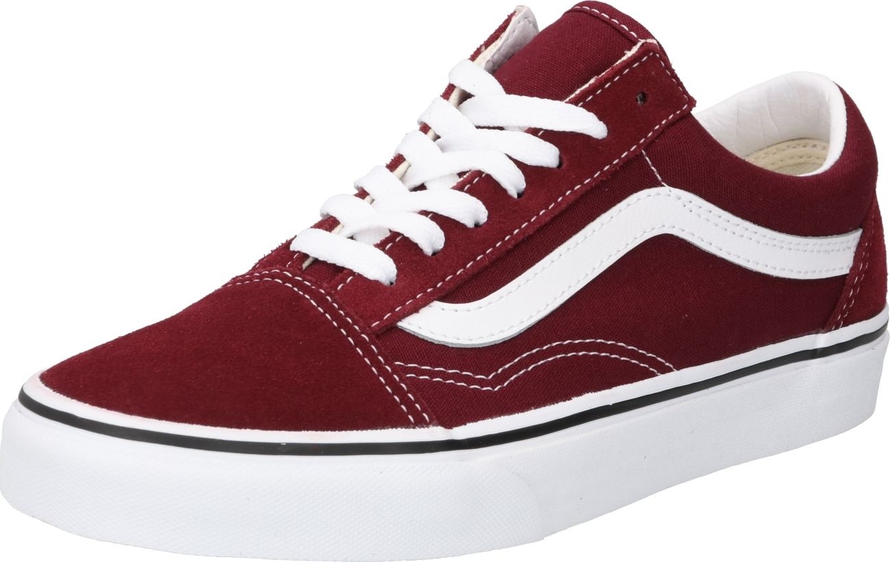 VANS Tenisky 'Old Skool' tmavě červená / bílá