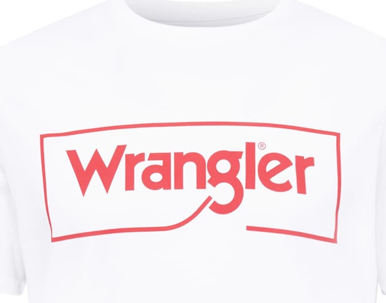 WRANGLER Tričko červená / bílá