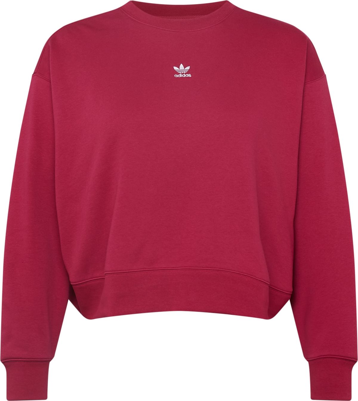 ADIDAS ORIGINALS Mikina burgundská červeň / bílá