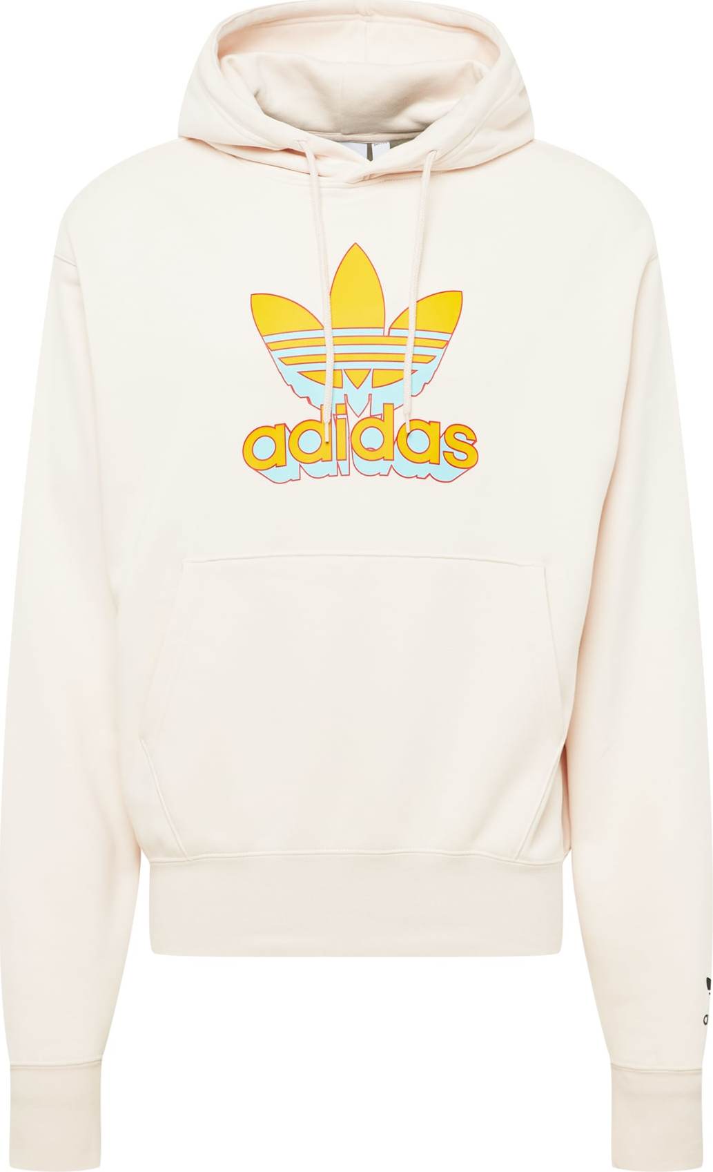 ADIDAS ORIGINALS Mikina krémová / tyrkysová / oranžová / černá