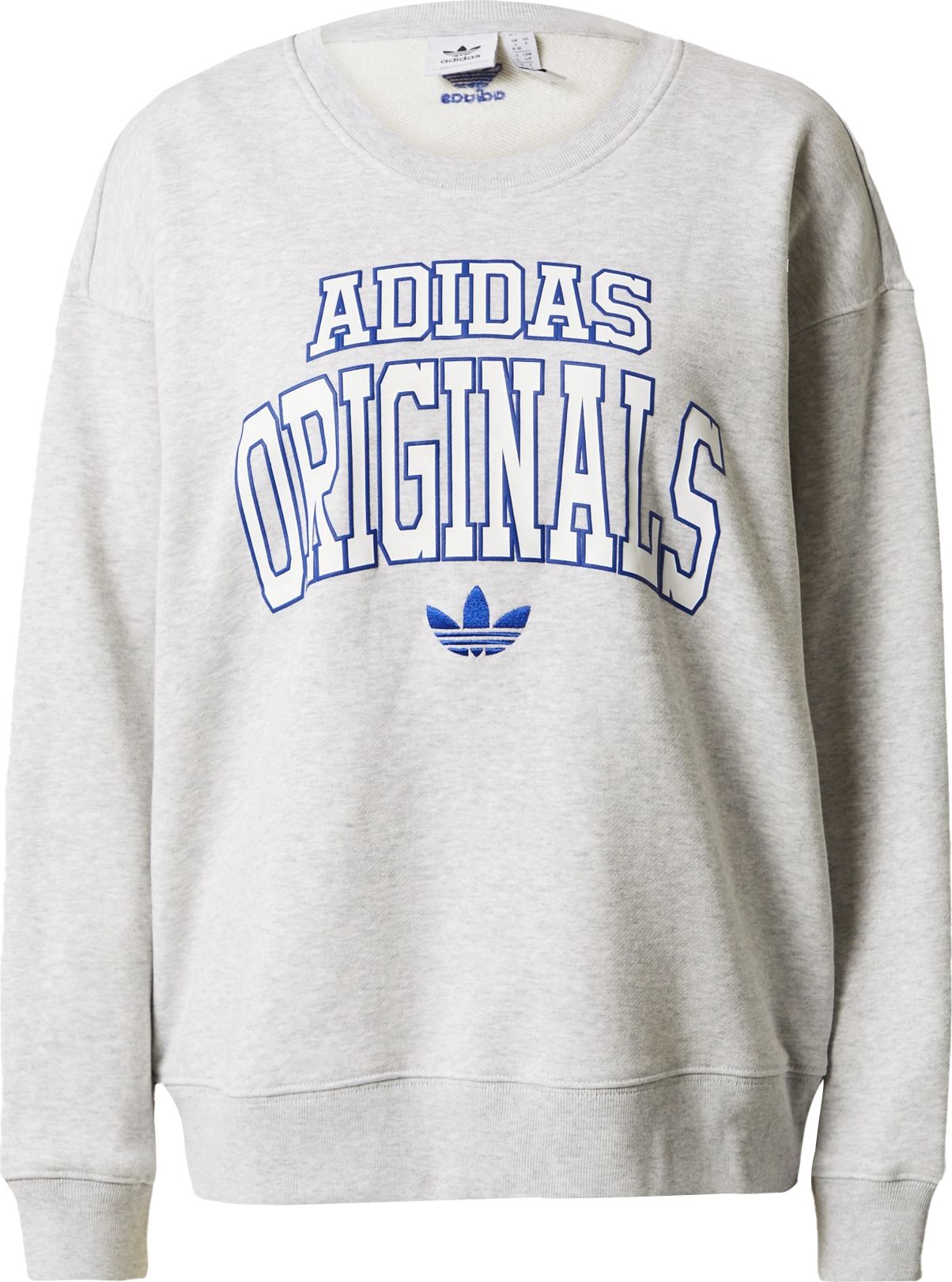 ADIDAS ORIGINALS Mikina námořnická modř / šedý melír / bílá