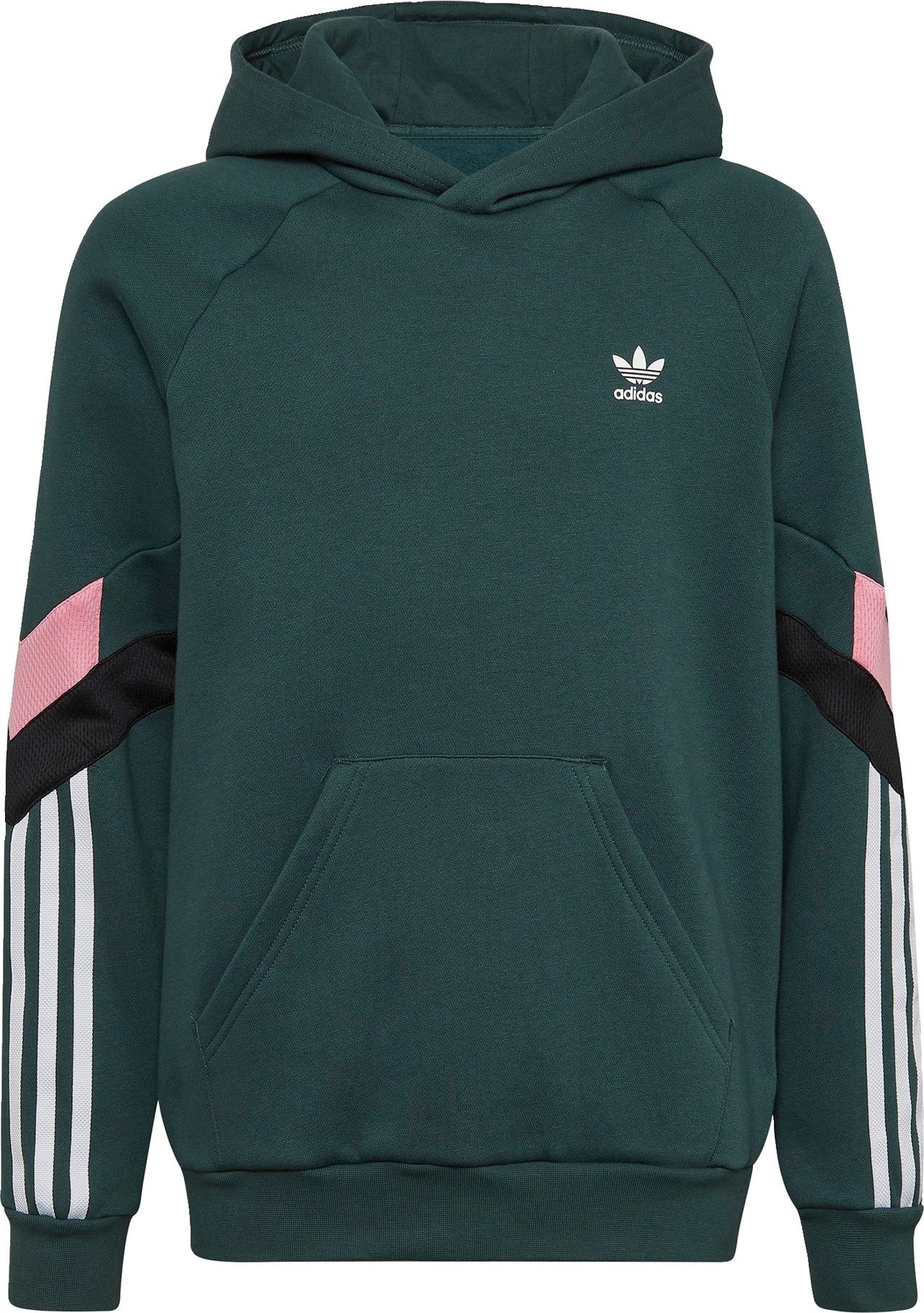 ADIDAS ORIGINALS Mikina smaragdová / světle růžová / bílá