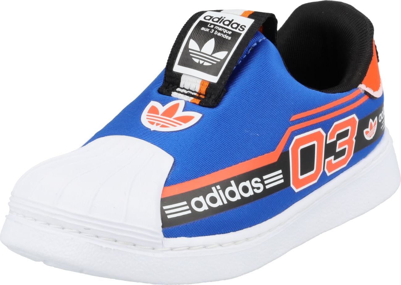 ADIDAS ORIGINALS Tenisky 'SUPERSTAR' královská modrá / oranžová / černá / bílá