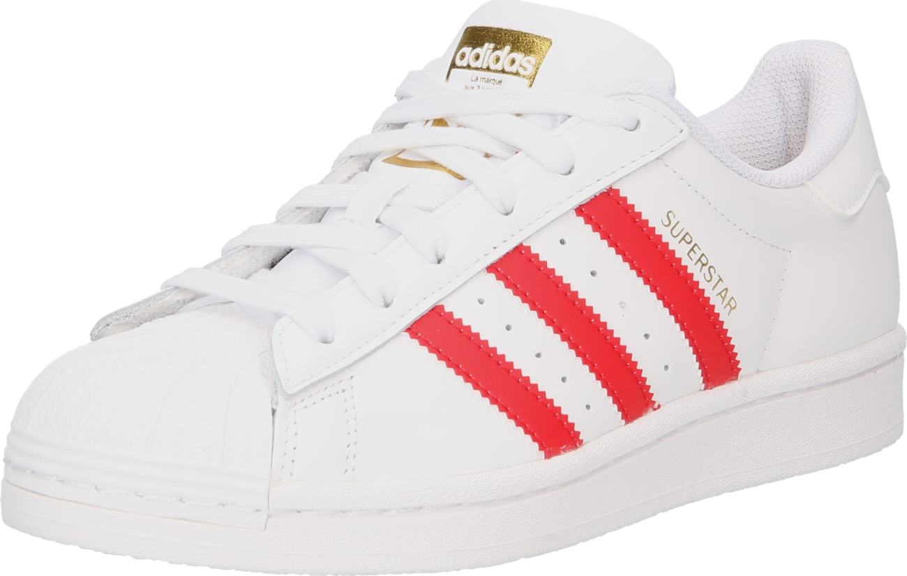 ADIDAS ORIGINALS Tenisky 'SUPERSTAR' zlatá / červená / bílá