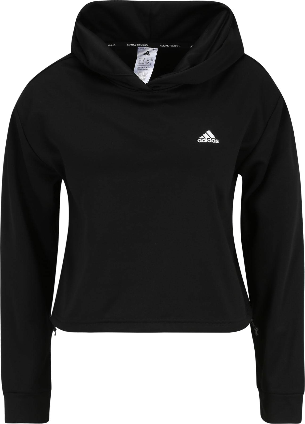 ADIDAS SPORTSWEAR Sportovní mikina černá / bílá