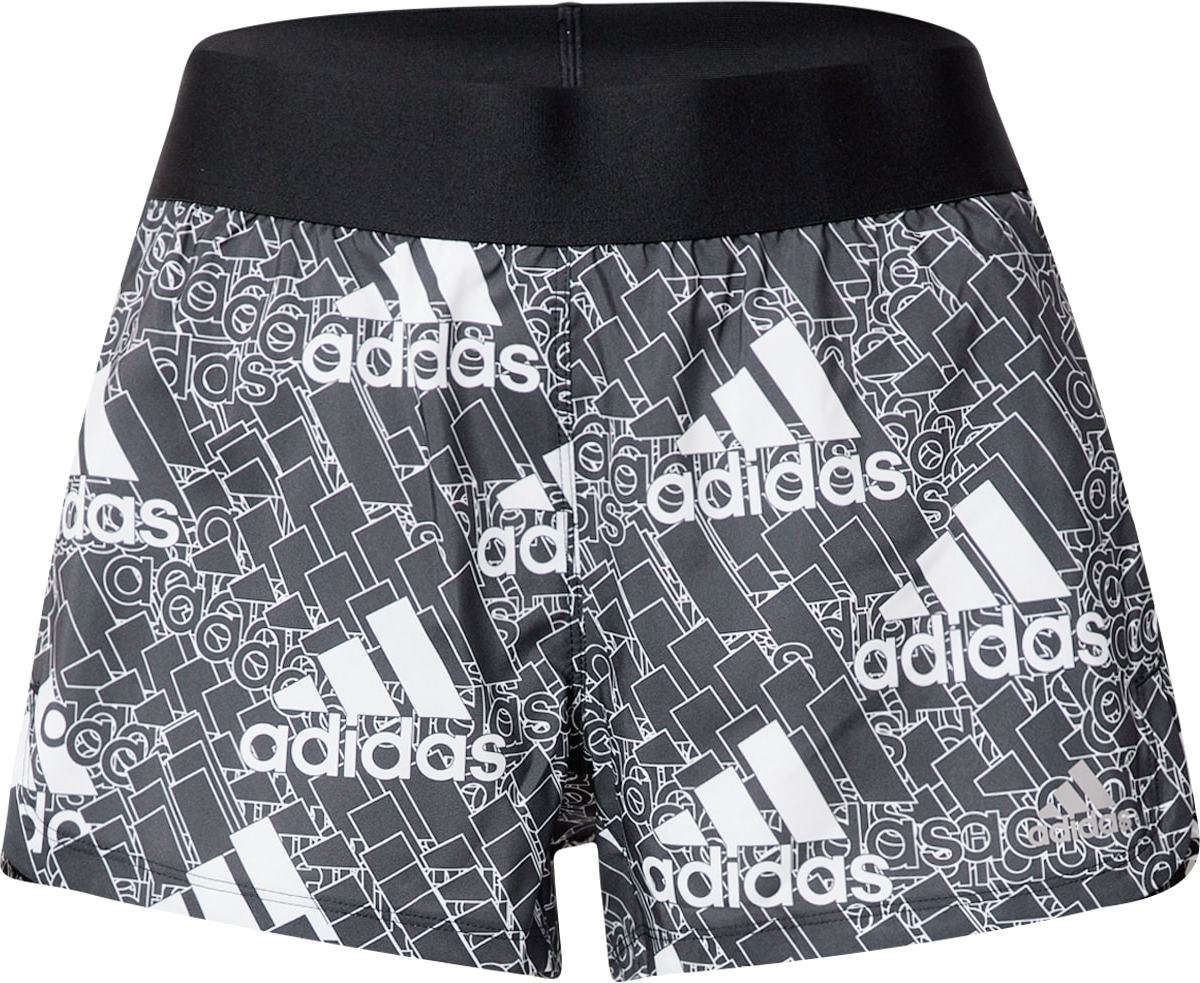 ADIDAS SPORTSWEAR Sportovní kalhoty šedá / černá / bílá