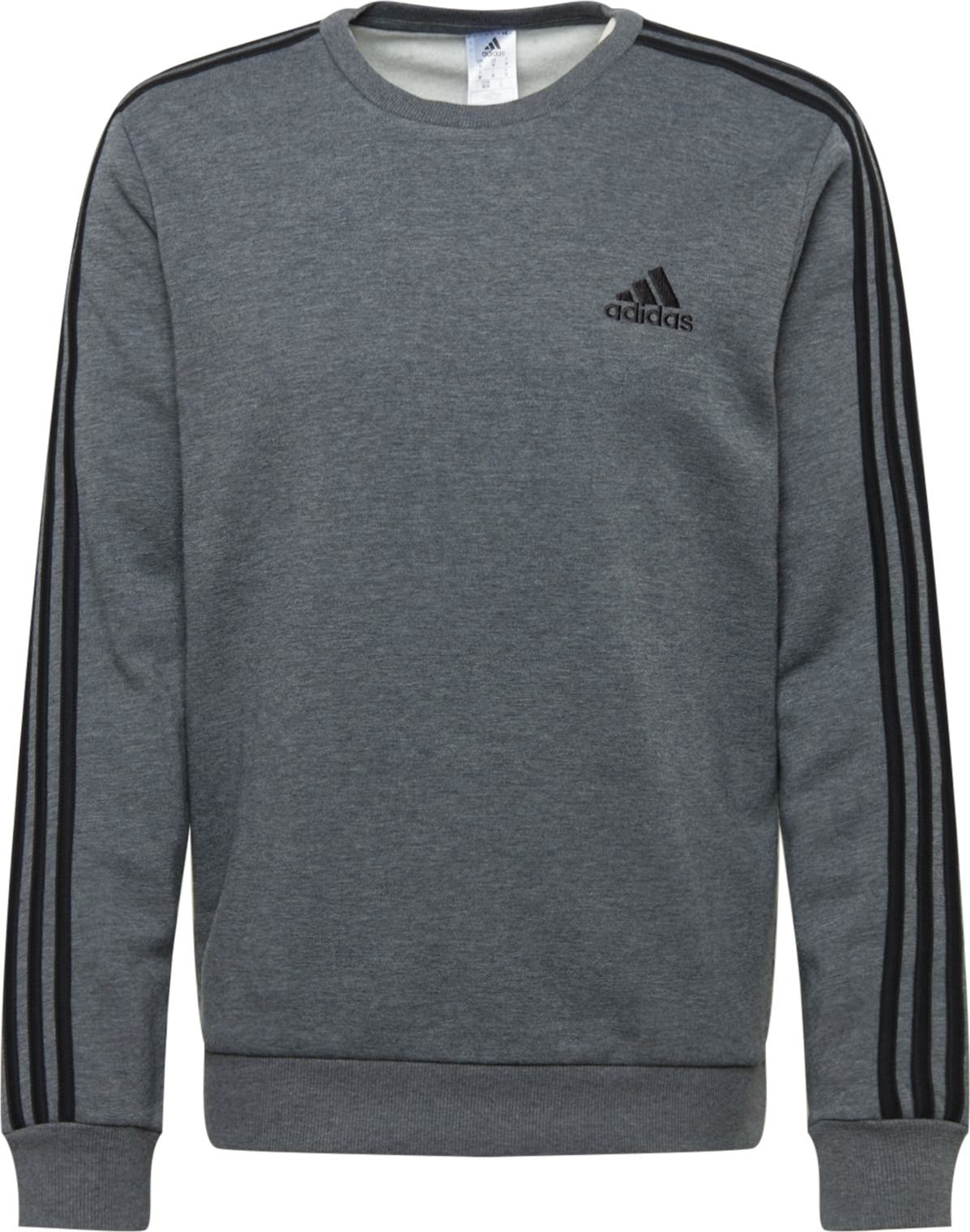 ADIDAS SPORTSWEAR Sportovní mikina šedá / černá