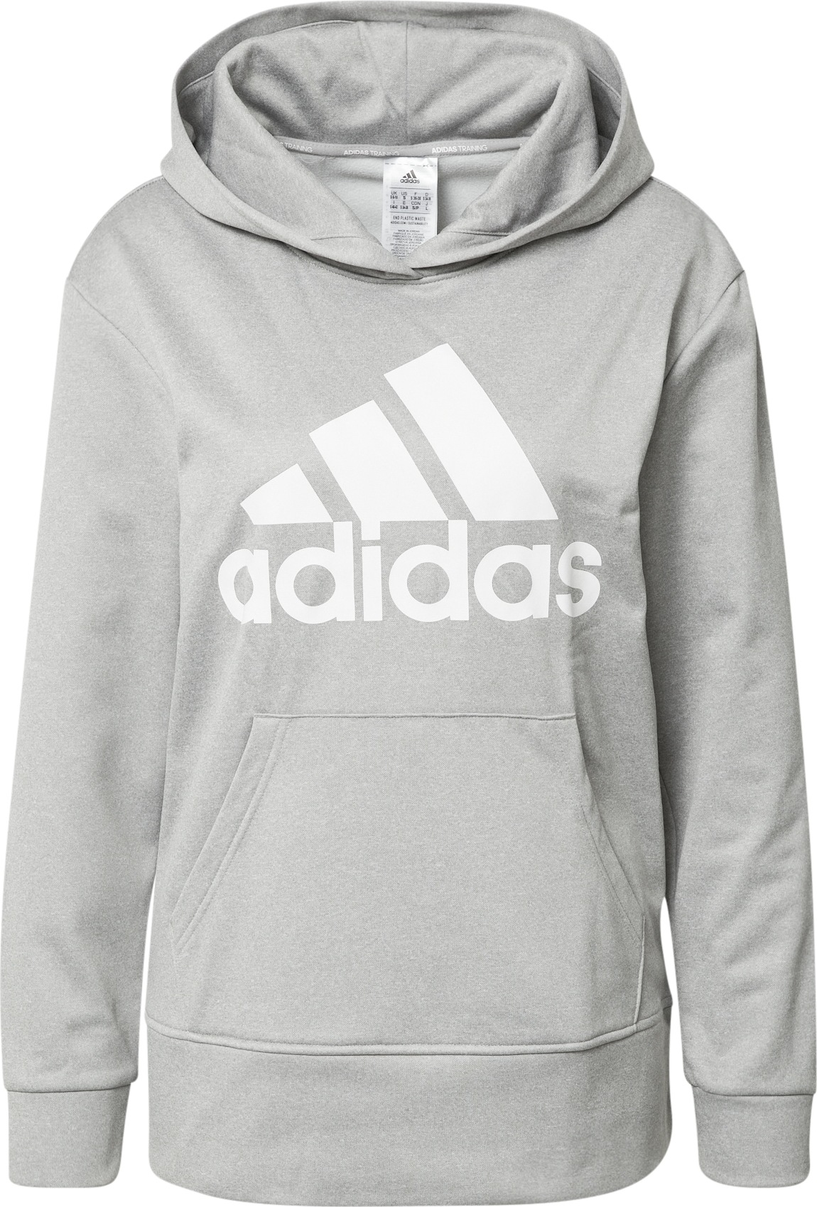 ADIDAS SPORTSWEAR Sportovní mikina stříbrně šedá / bílá