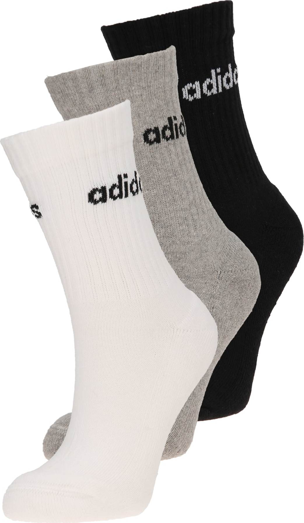 ADIDAS PERFORMANCE Sportovní ponožky šedá / černá / bílá