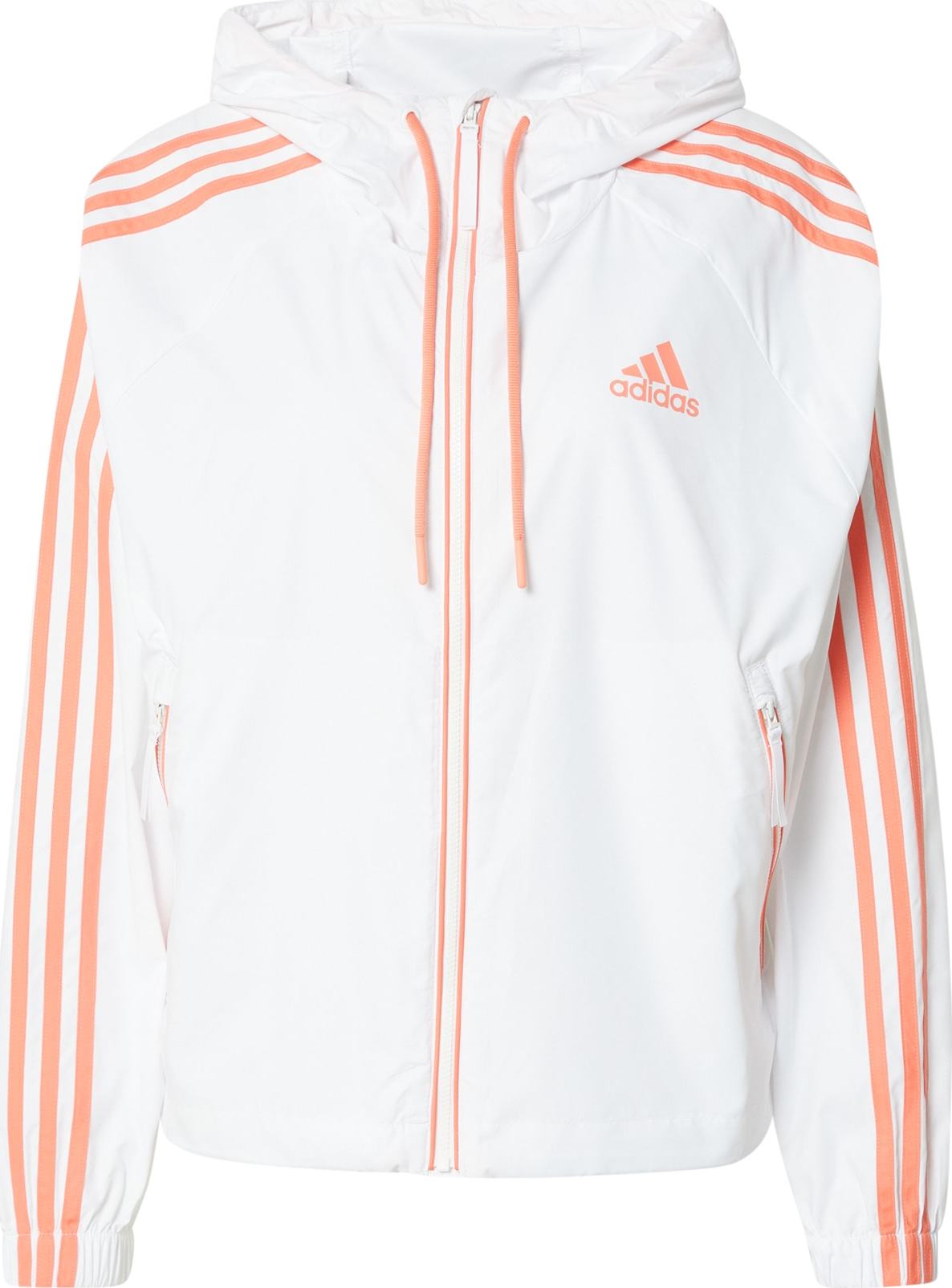 ADIDAS SPORTSWEAR Sportovní bunda oranžová / bílá