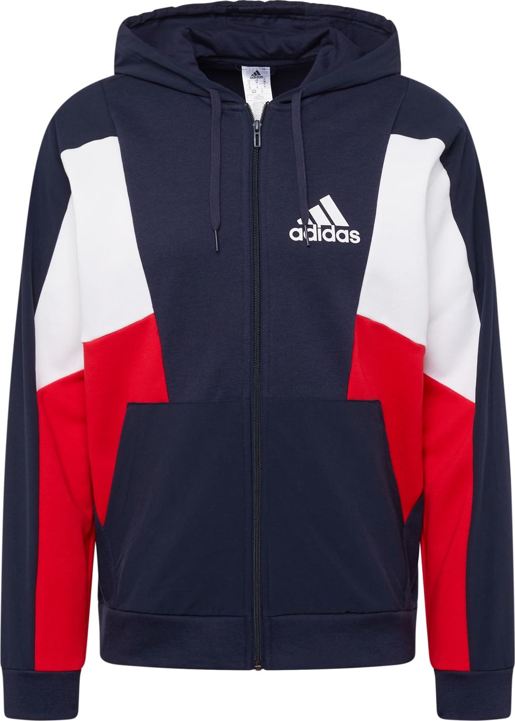 ADIDAS SPORTSWEAR Sportovní mikina tmavě modrá / červená / bílá