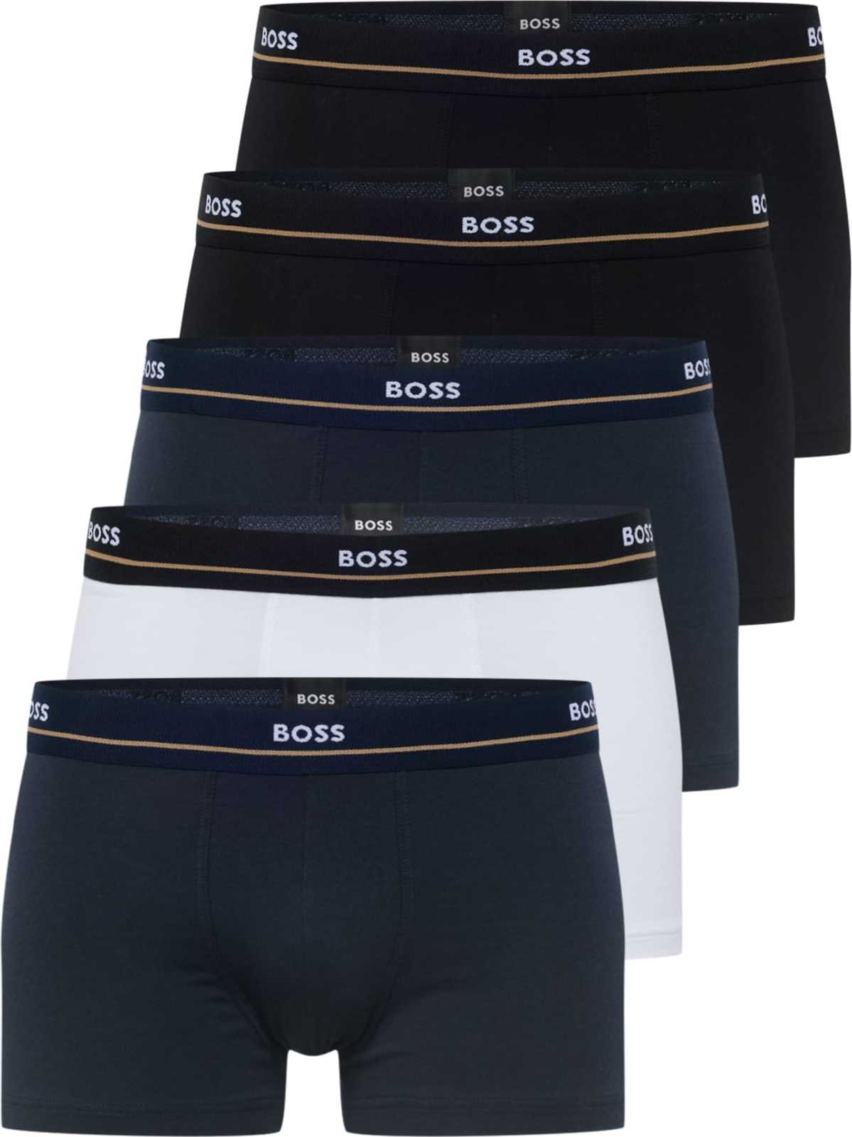 BOSS Black Boxerky 'Essential' námořnická modř / kobaltová modř / černá / bílá