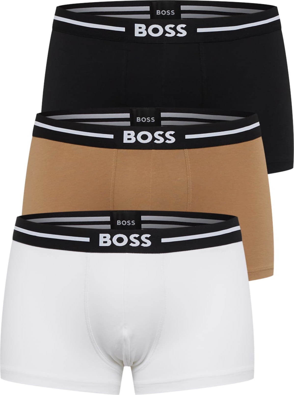 BOSS Black Boxerky nažloutlá / černá / bílá