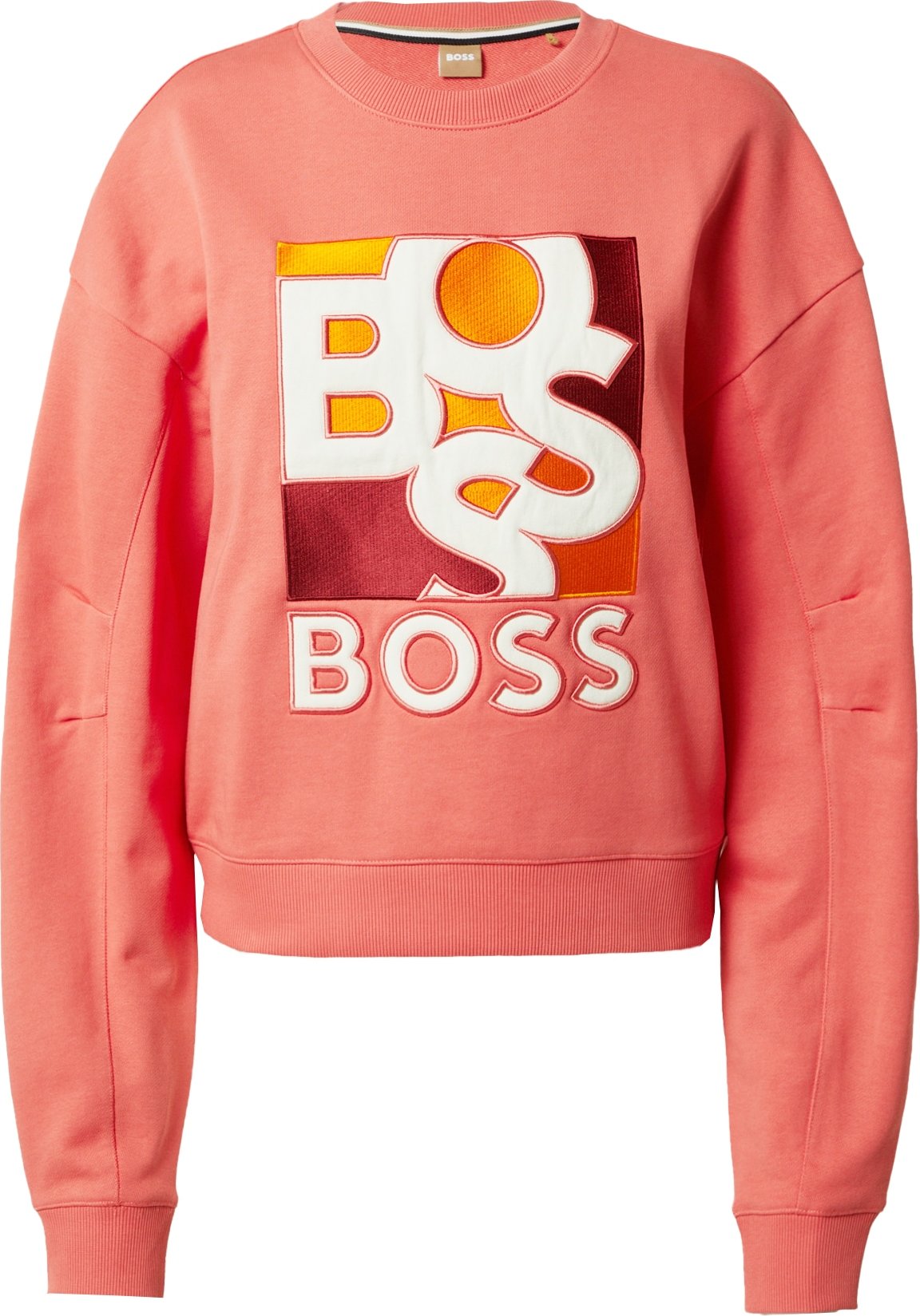 BOSS Black Mikina 'Esinia' žlutá / pink / krvavě červená / offwhite