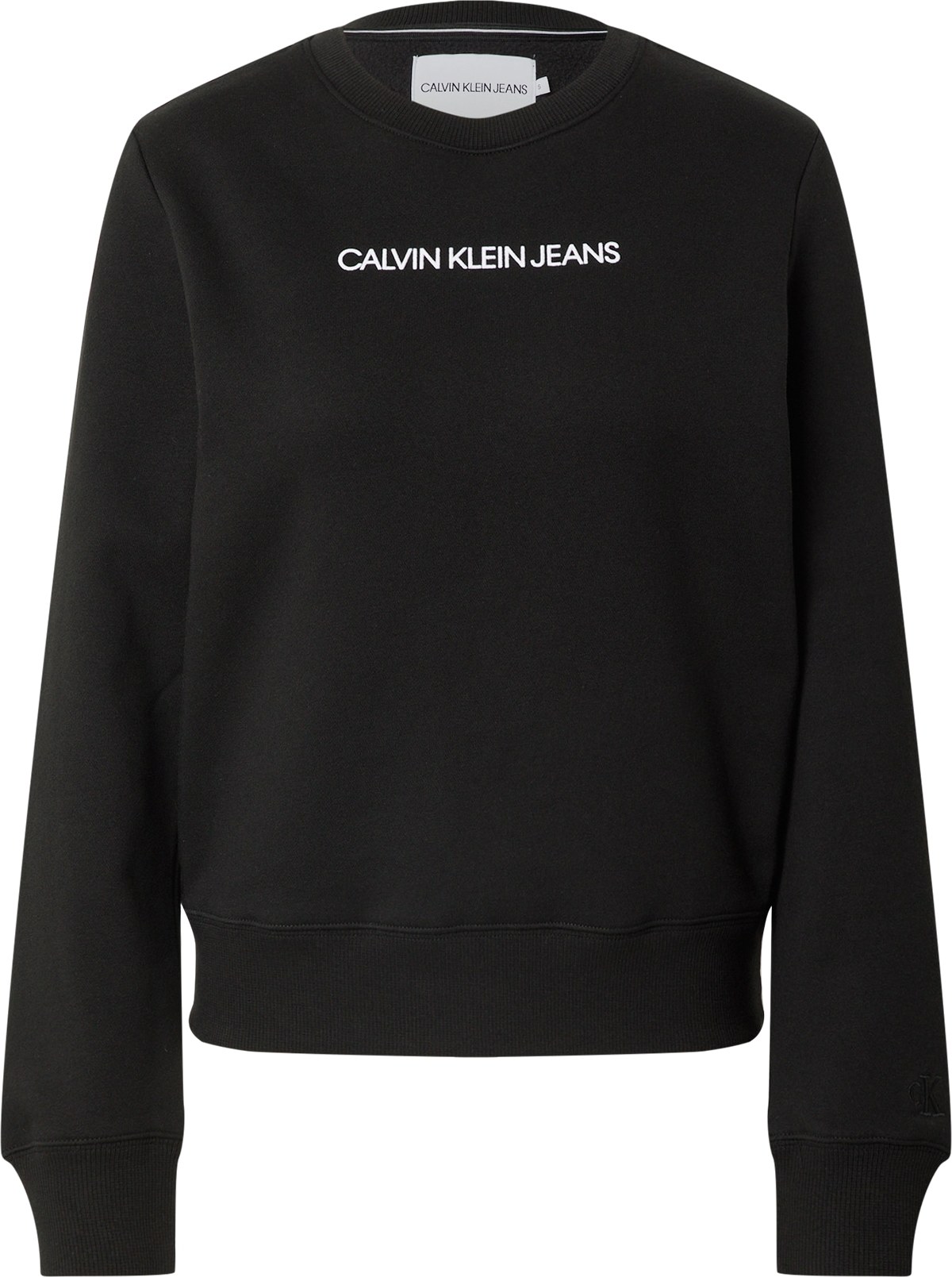 Calvin Klein Jeans Mikina černá / bílá