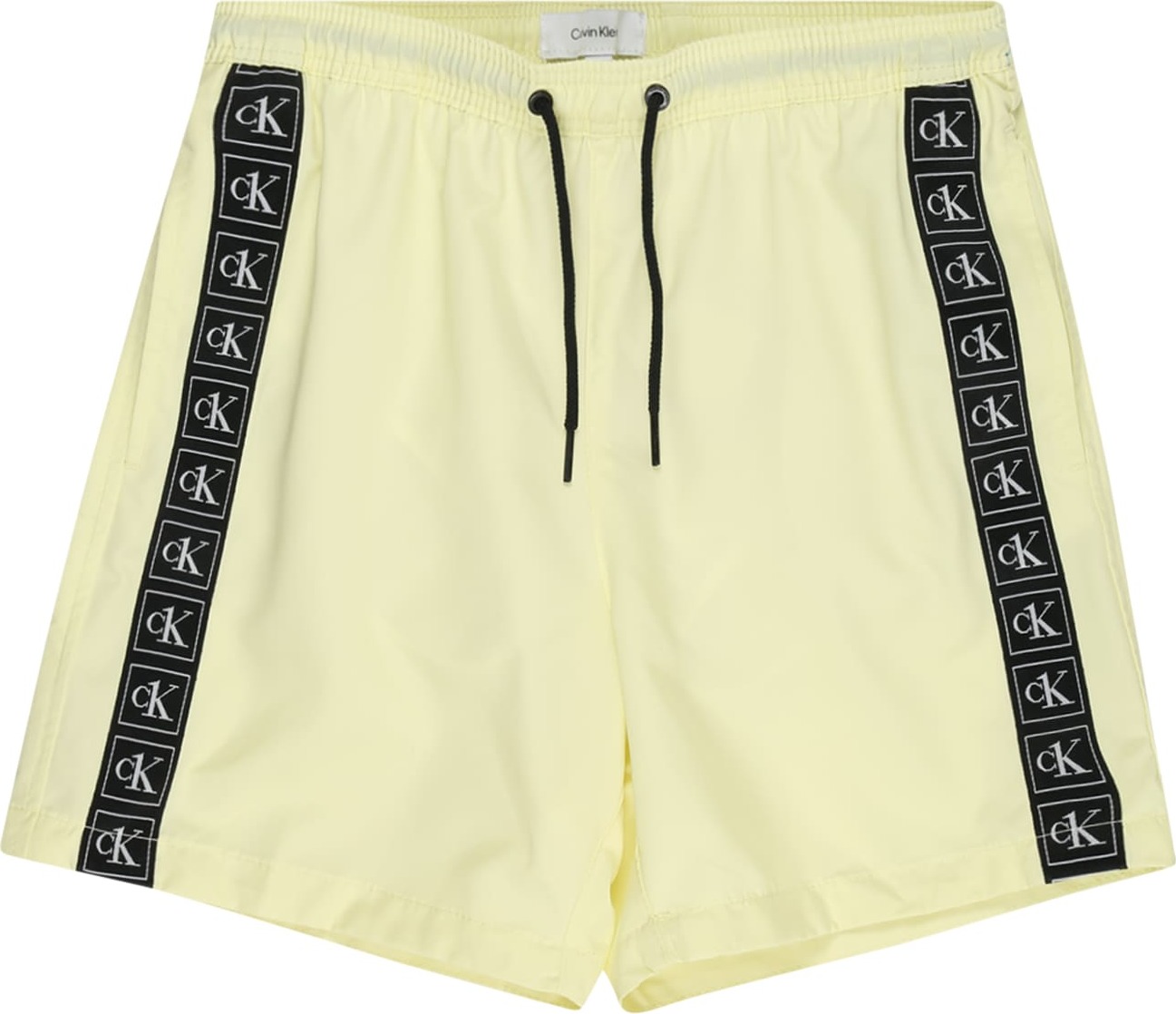 Calvin Klein Swimwear Plavecké šortky světle žlutá / černá