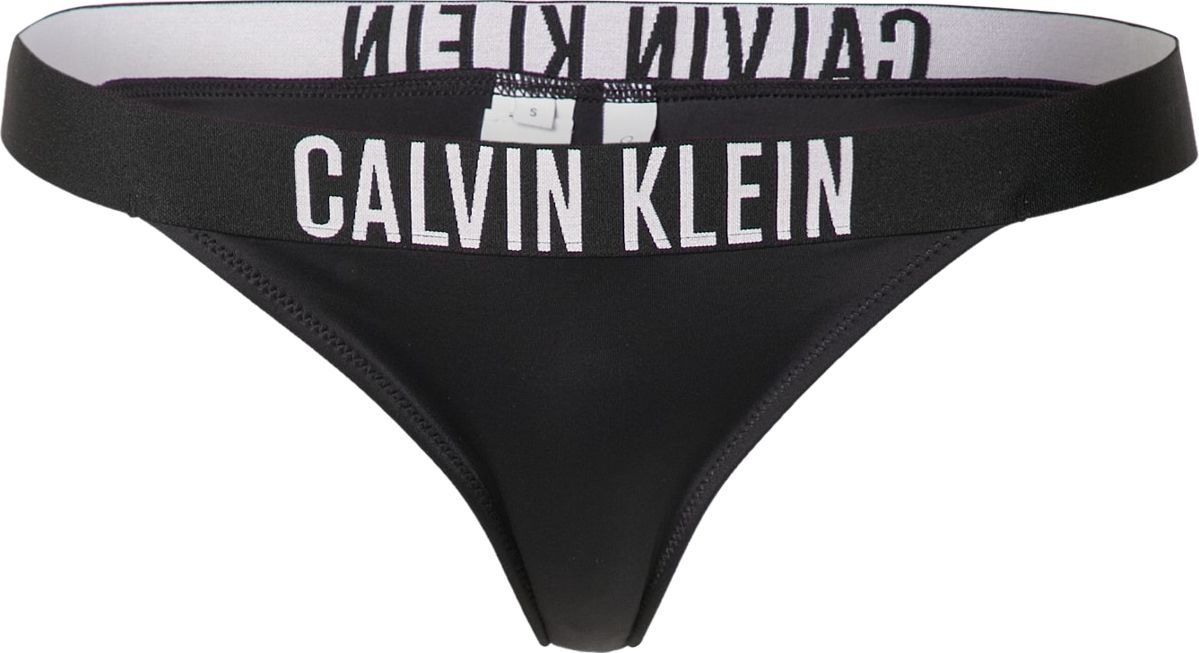 Calvin Klein Swimwear Spodní díl plavek béžová / černá