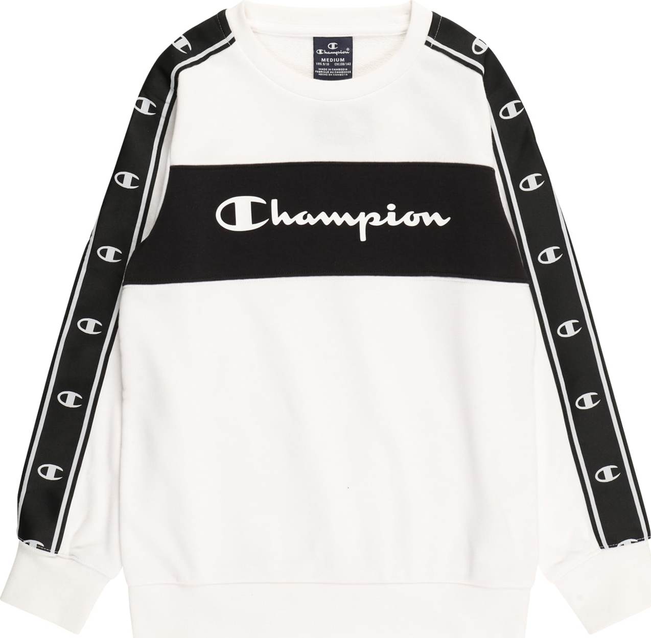 Champion Authentic Athletic Apparel Mikina černá / bílá