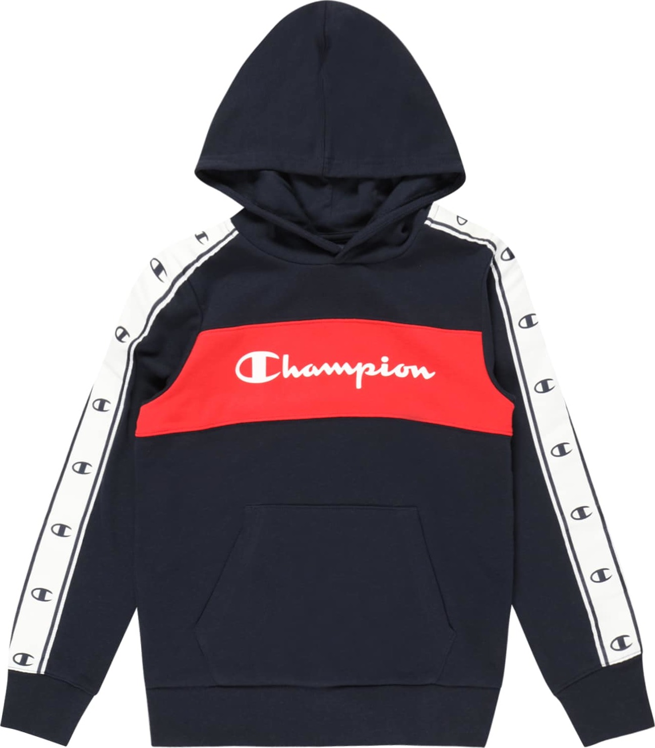 Champion Authentic Athletic Apparel Mikina noční modrá / oranžově červená / bílá