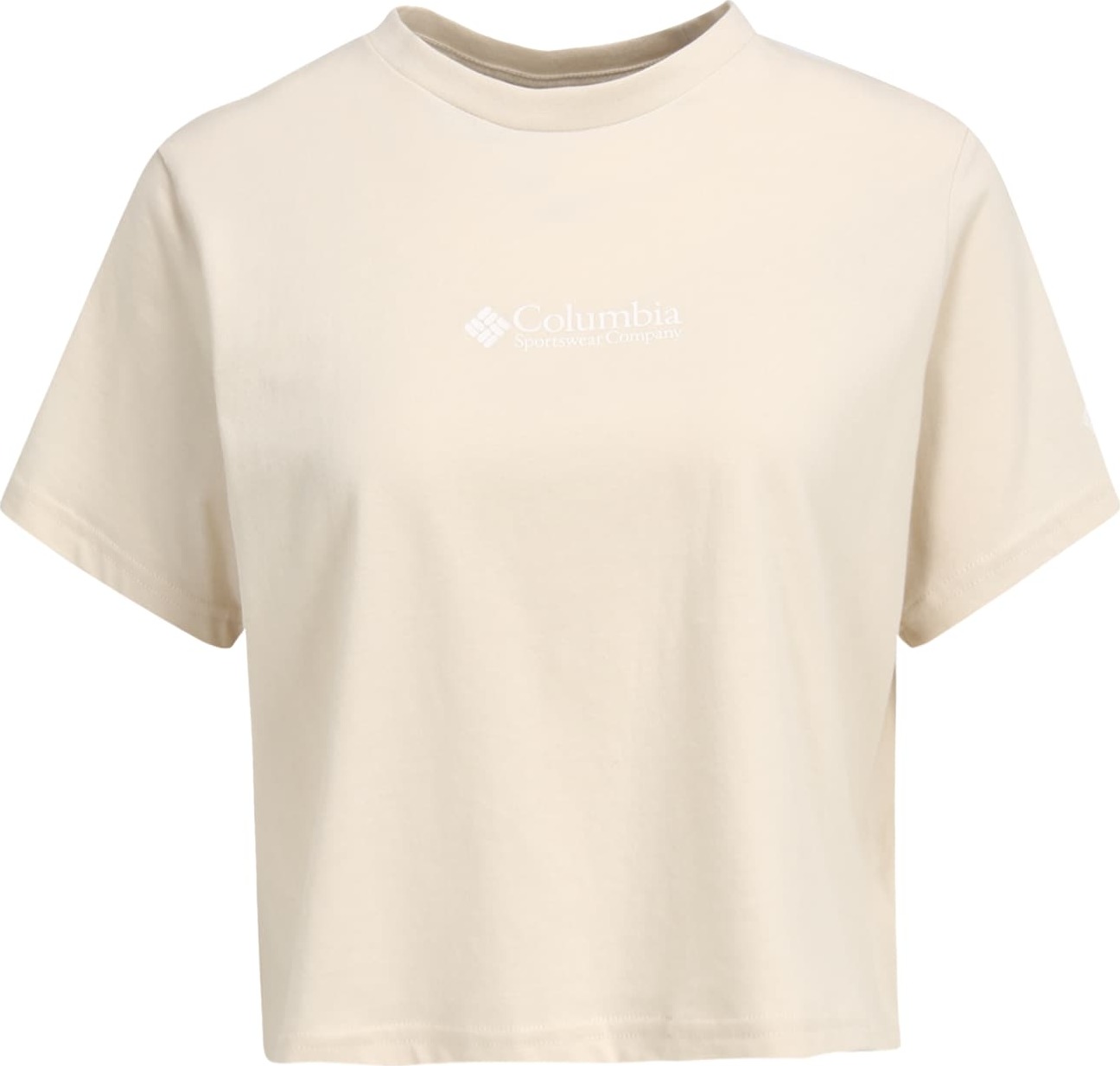 COLUMBIA Funkční tričko béžová / bílá