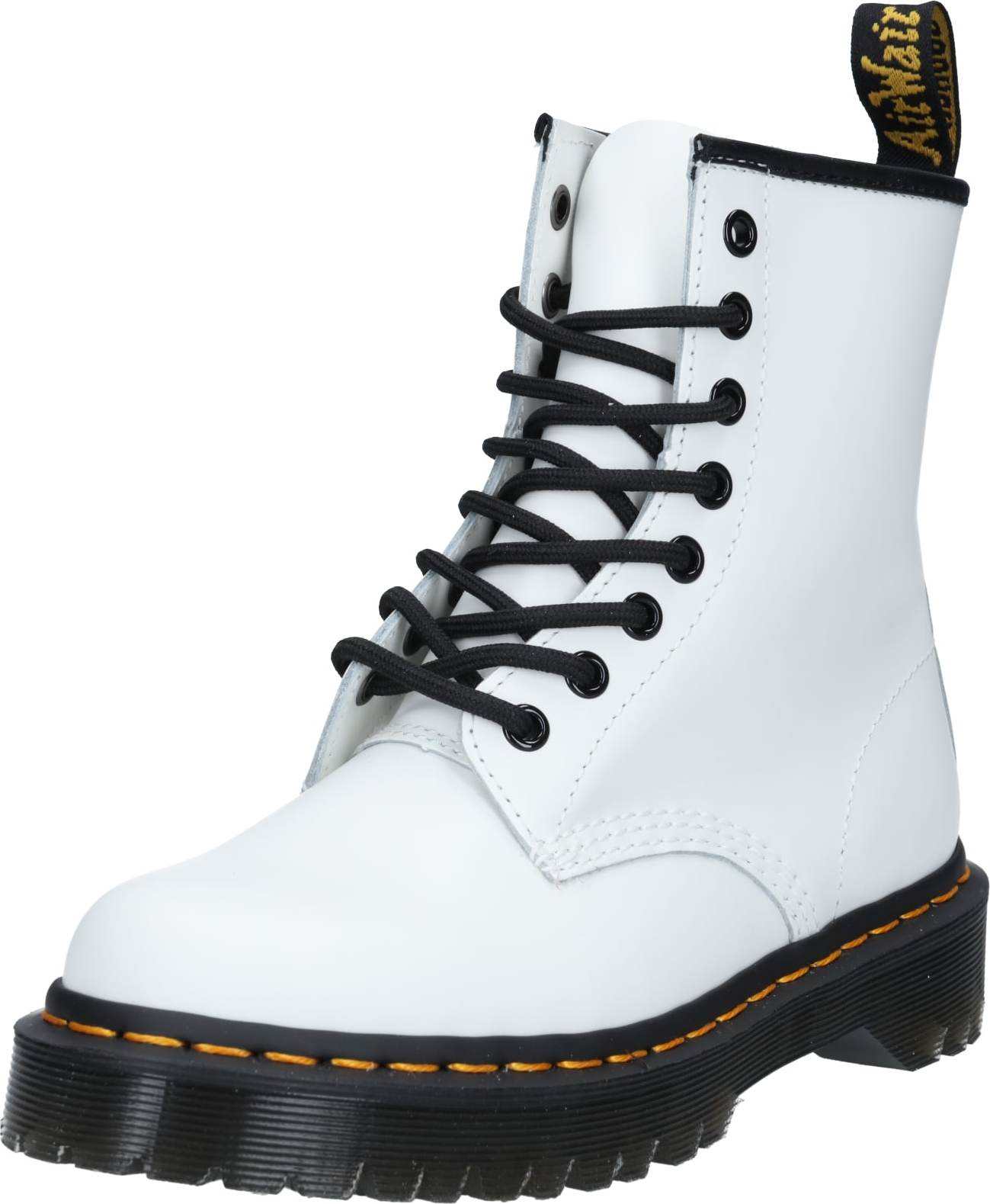 Dr. Martens Šněrovací kozačky černá / bílá