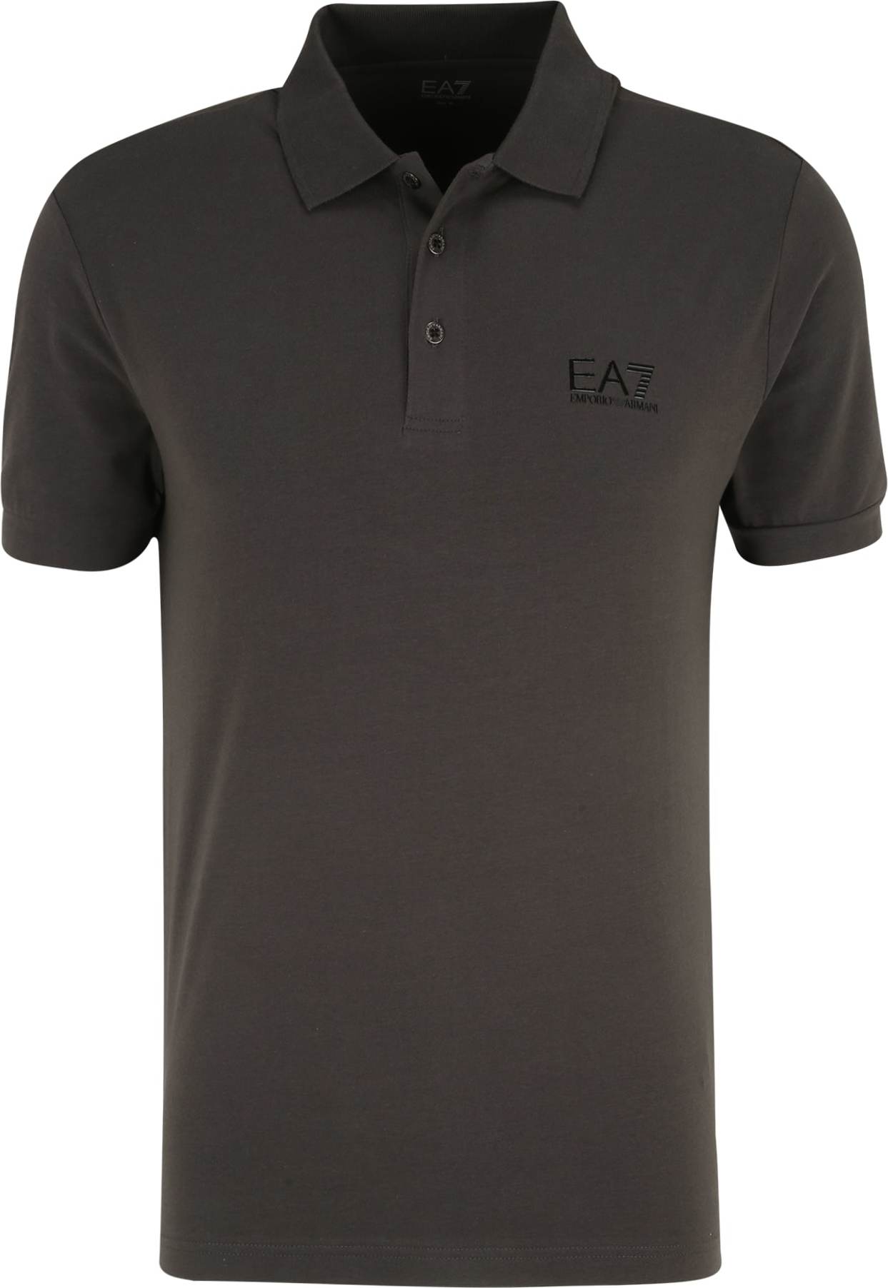 EA7 Emporio Armani Tričko tmavě hnědá / černá