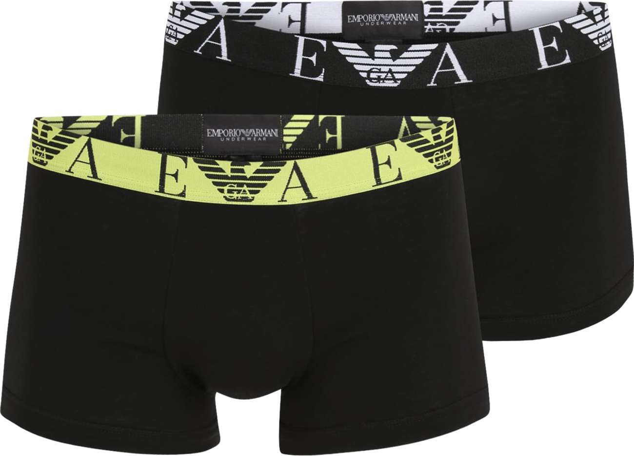 Emporio Armani Boxerky limone / černá / bílá