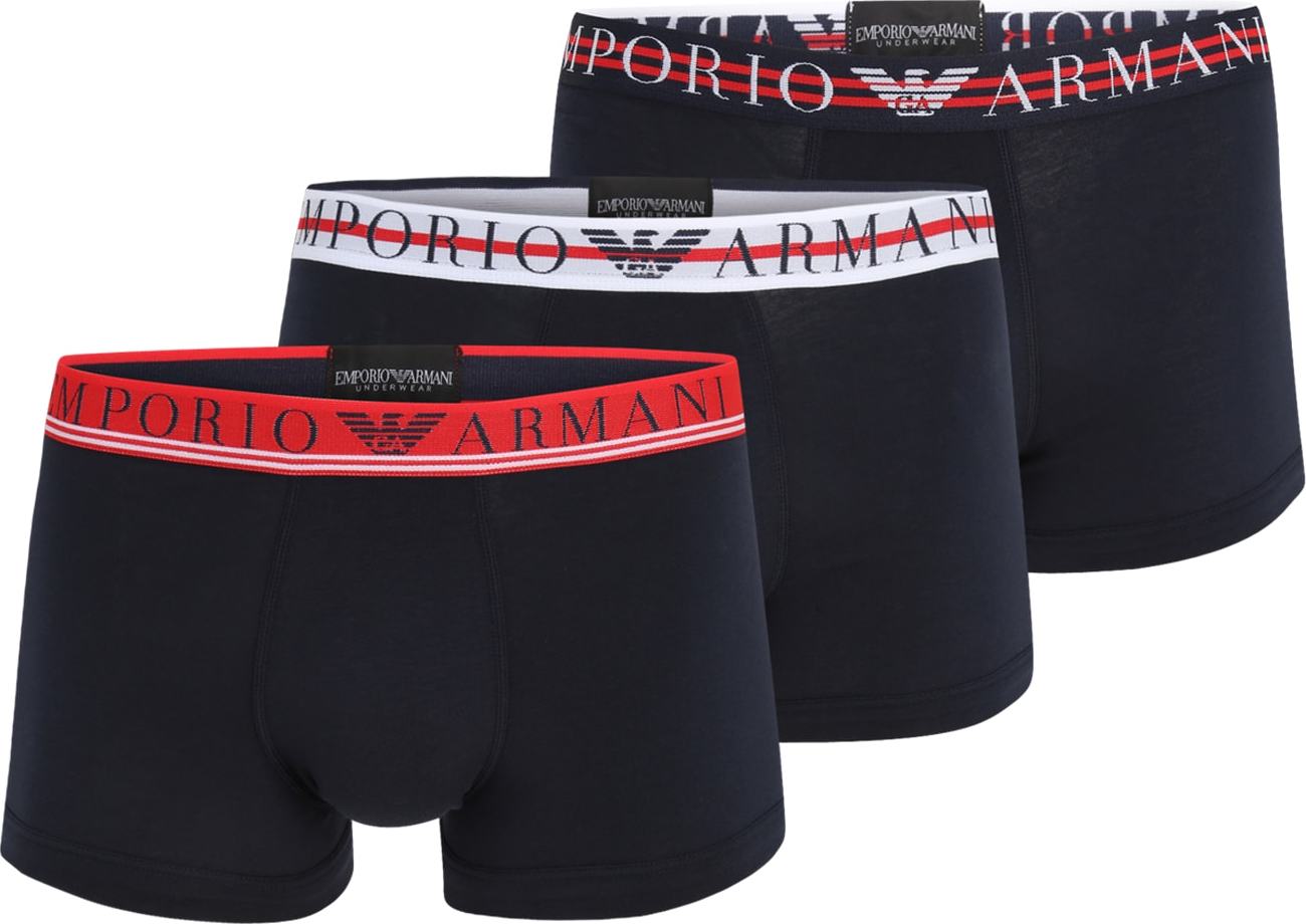 Emporio Armani Boxerky marine modrá / ohnivá červená / bílá