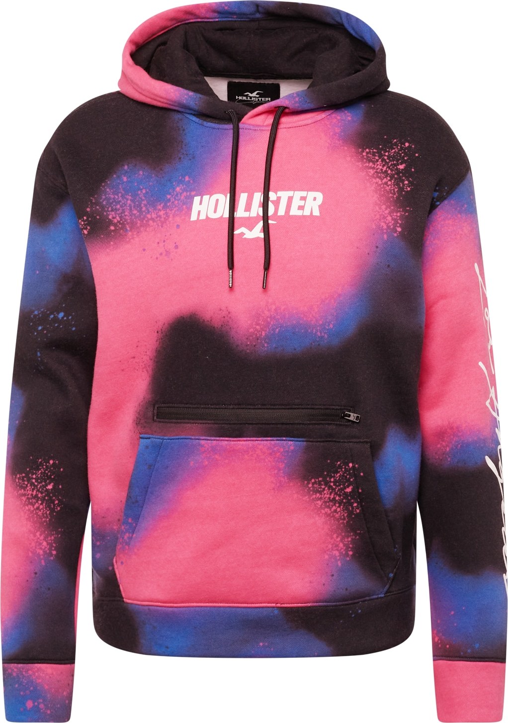 HOLLISTER Mikina královská modrá / pink / černá / bílá