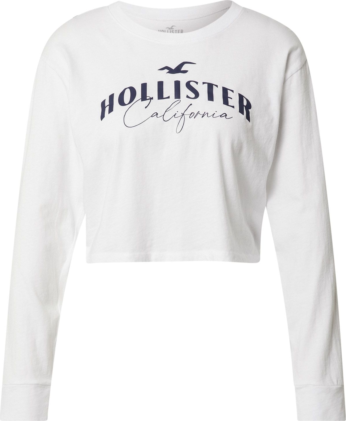 HOLLISTER Tričko noční modrá / bílá