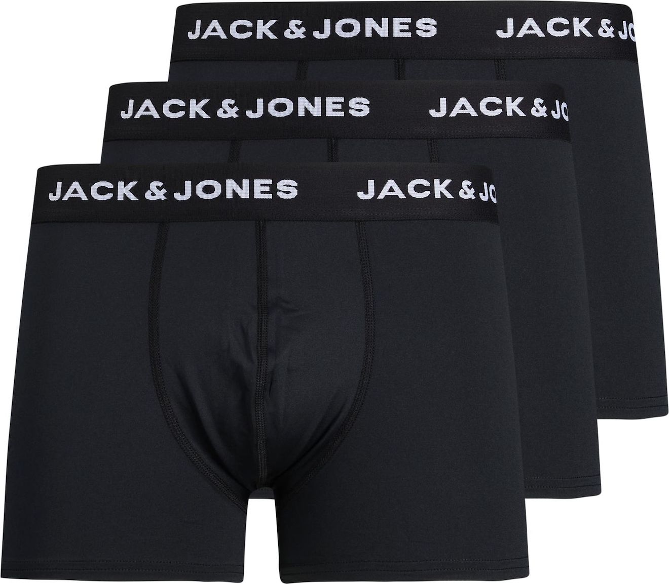 JACK & JONES Boxerky černá / bílá