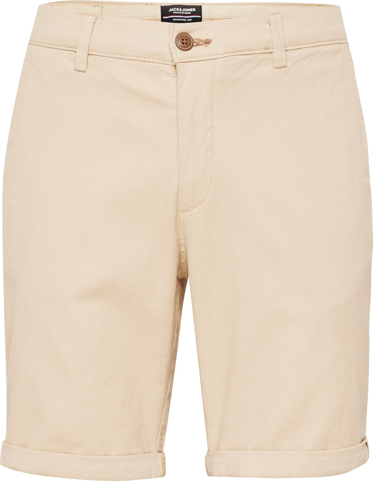 JACK & JONES Chino kalhoty 'Fury' světle béžová / bílá