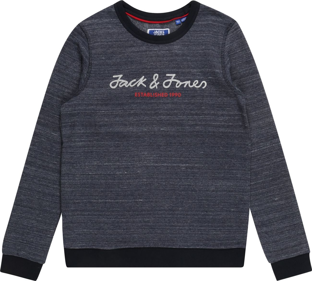 Jack & Jones Junior Mikina modrý melír / červená / bílá